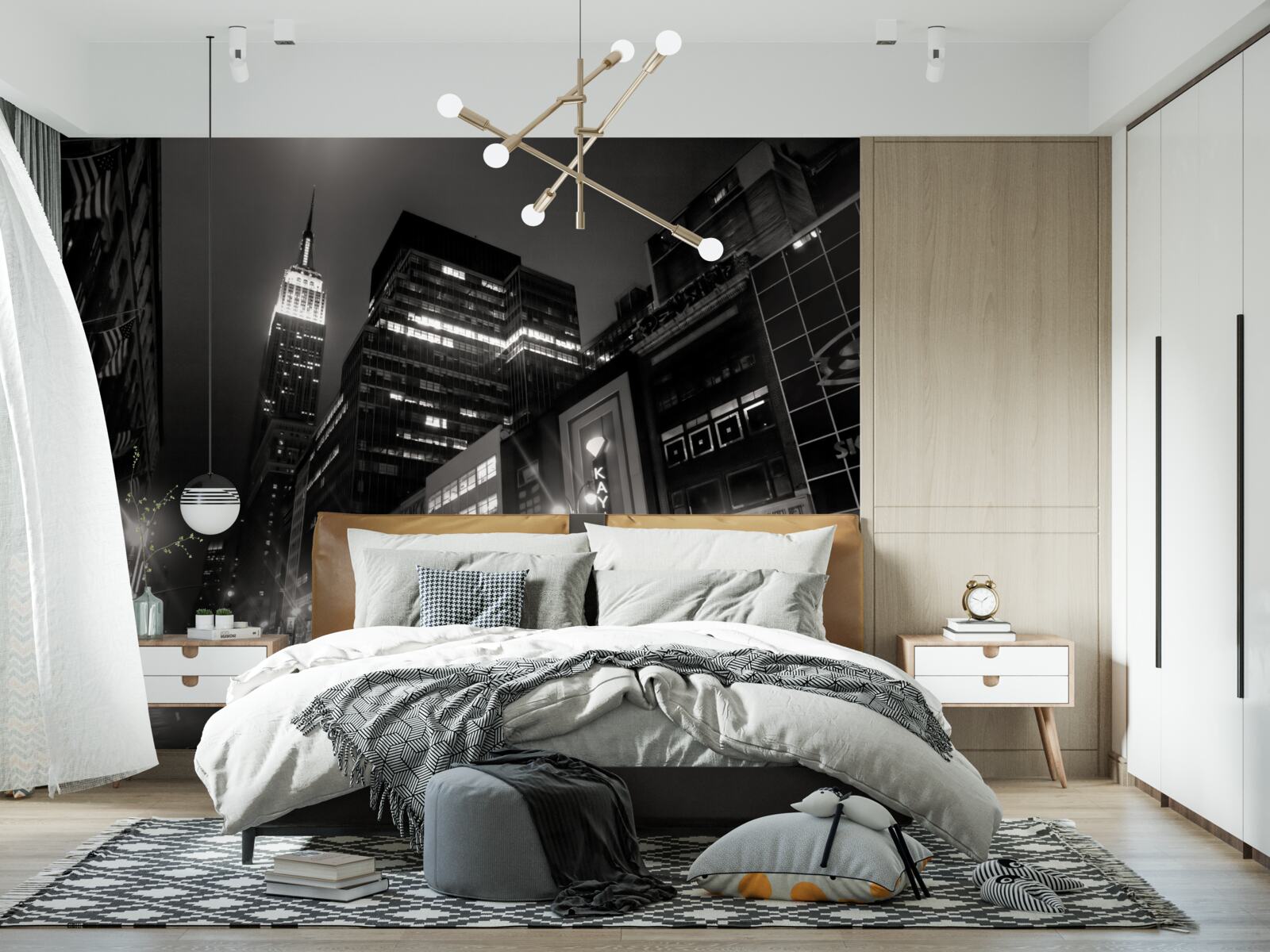 Fotobehang megapolis laan w nocy