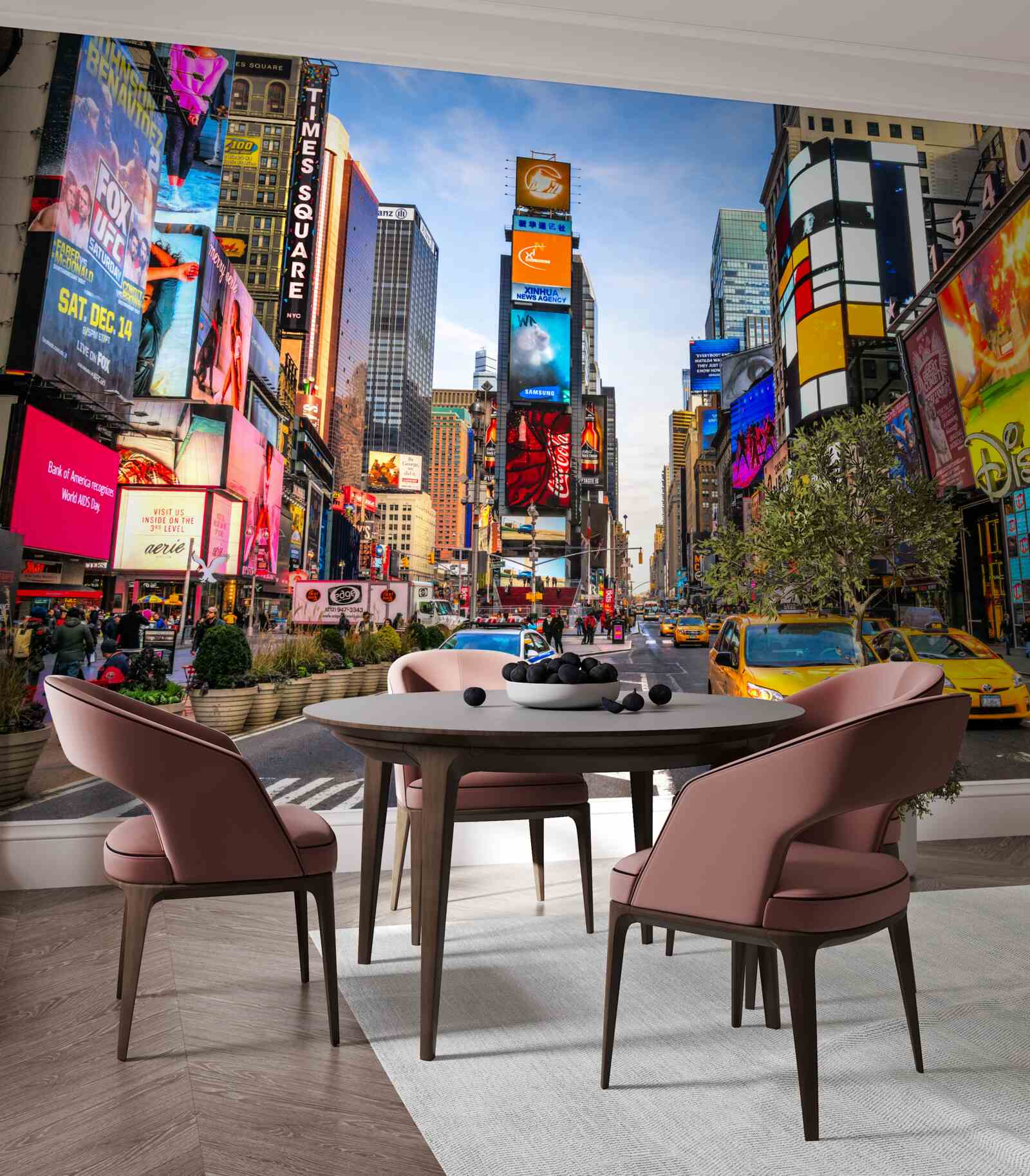 Fotobehang actieve times square straat