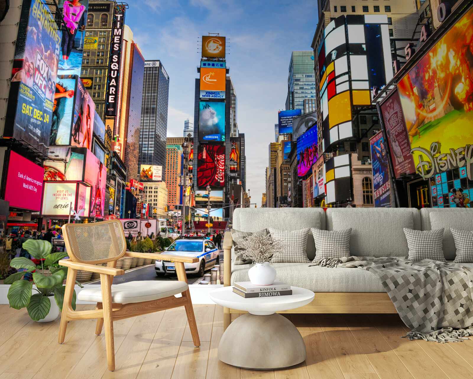 Fotobehang actieve times square straat