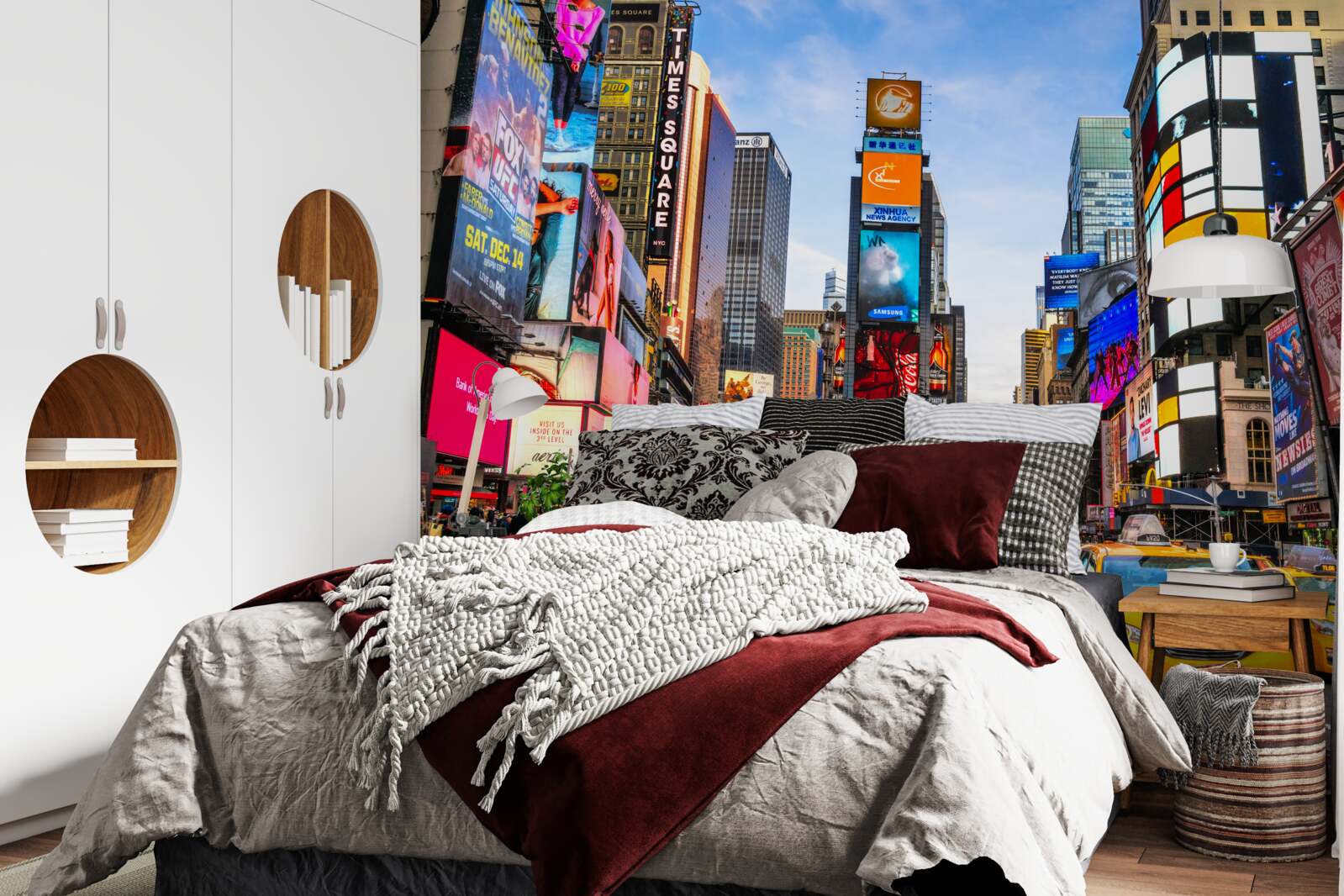 Fotobehang actieve times square straat