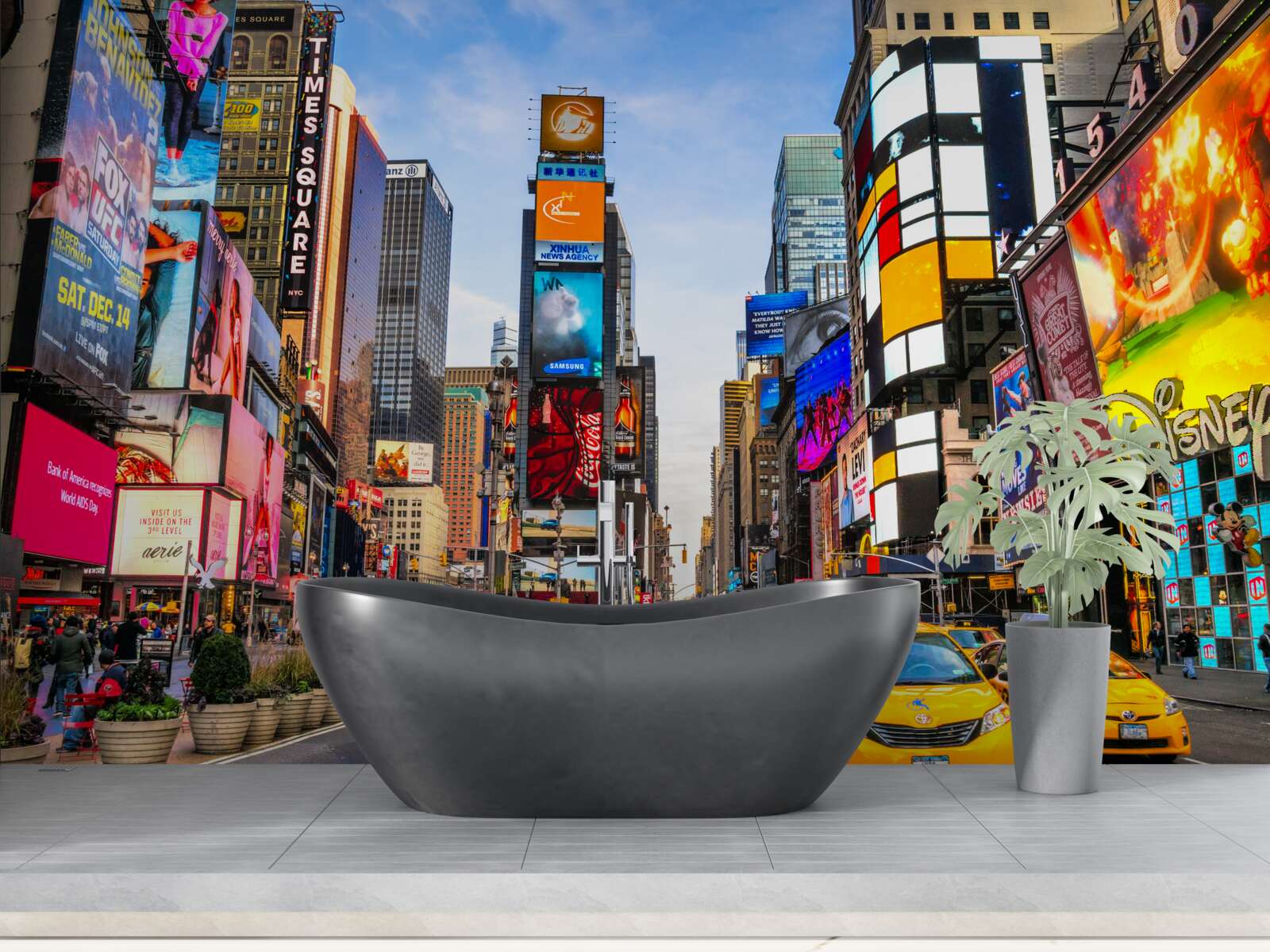 Fotobehang actieve times square straat