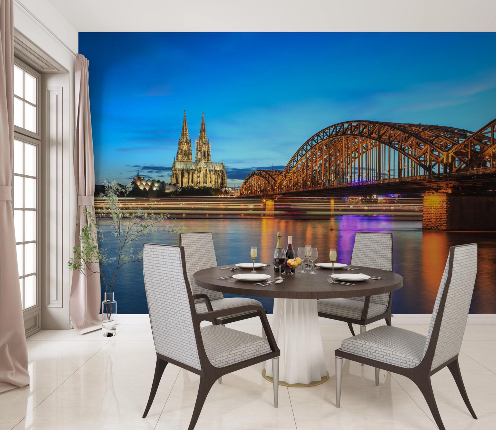 Fotobehang de hohenzollern brug ligt in de kolonie van