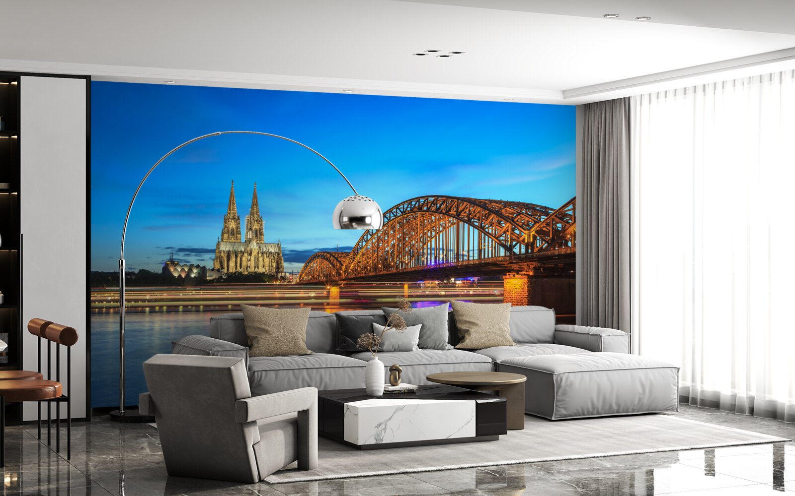 Fotobehang de hohenzollern brug ligt in de kolonie van