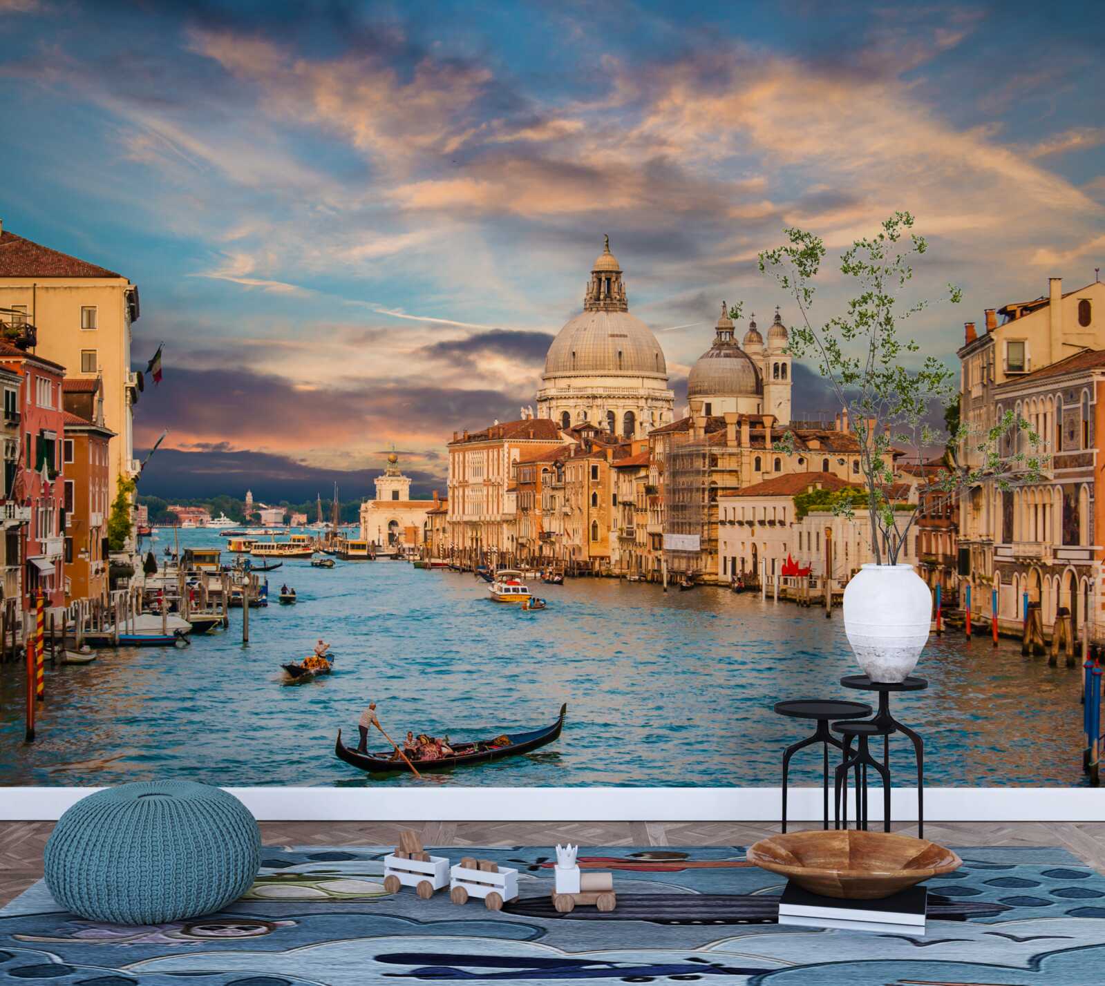 Fotobehang verplaatsen op venetiaanse schepen