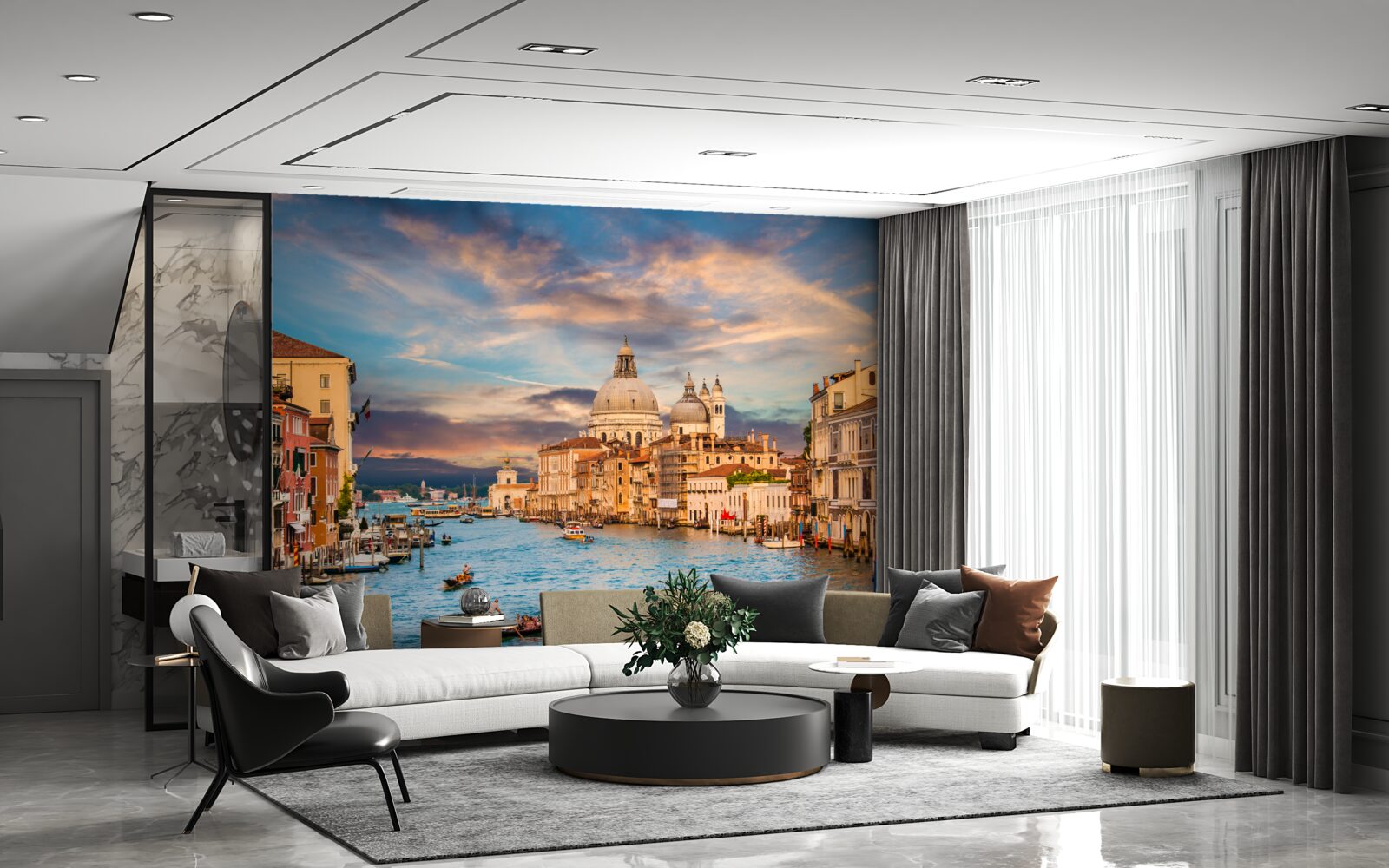 Fotobehang verplaatsen op venetiaanse schepen