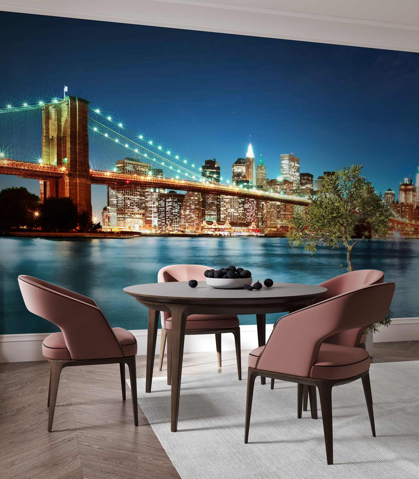 Fotobehang new york met felle, stralende lichten