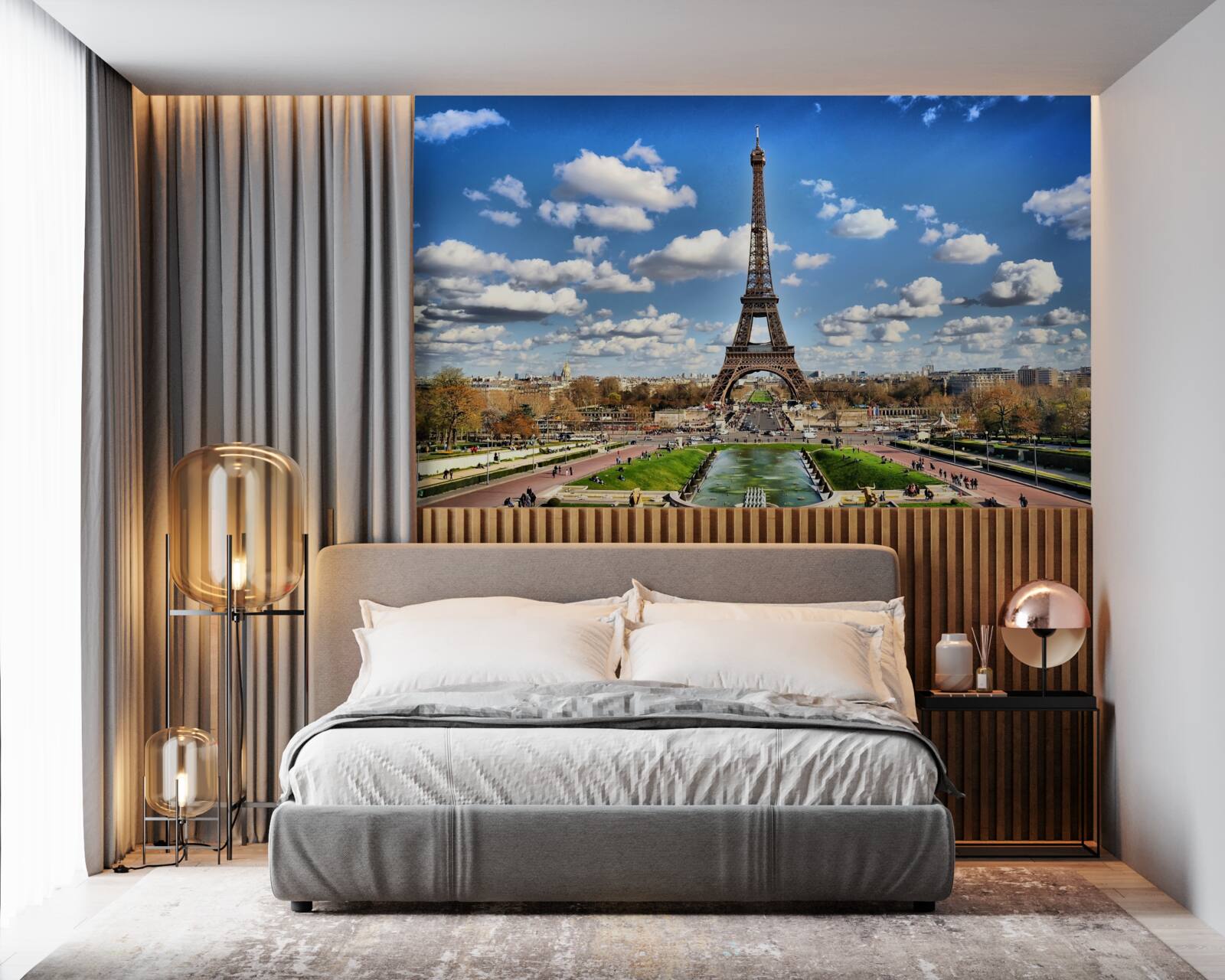 Fotobehang prachtig landschap tijdens de eifeltour