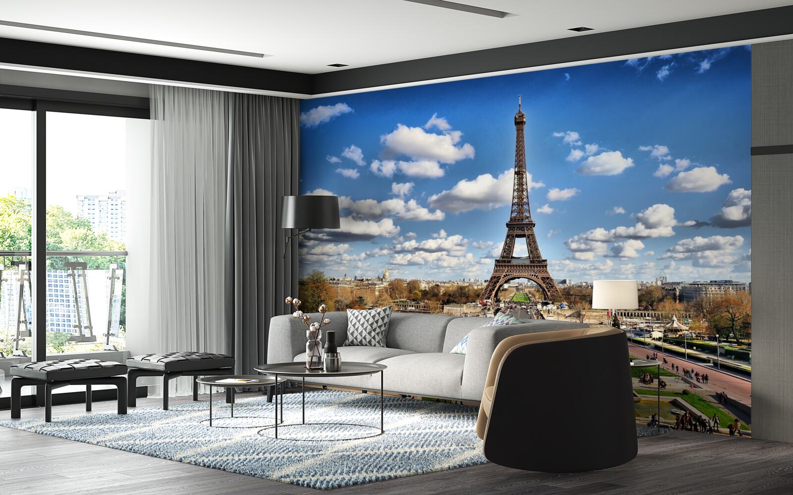 Fotobehang prachtig landschap tijdens de eifeltour