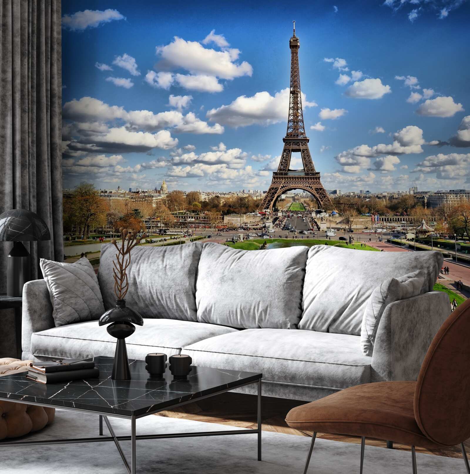 Fotobehang prachtig landschap tijdens de eifeltour