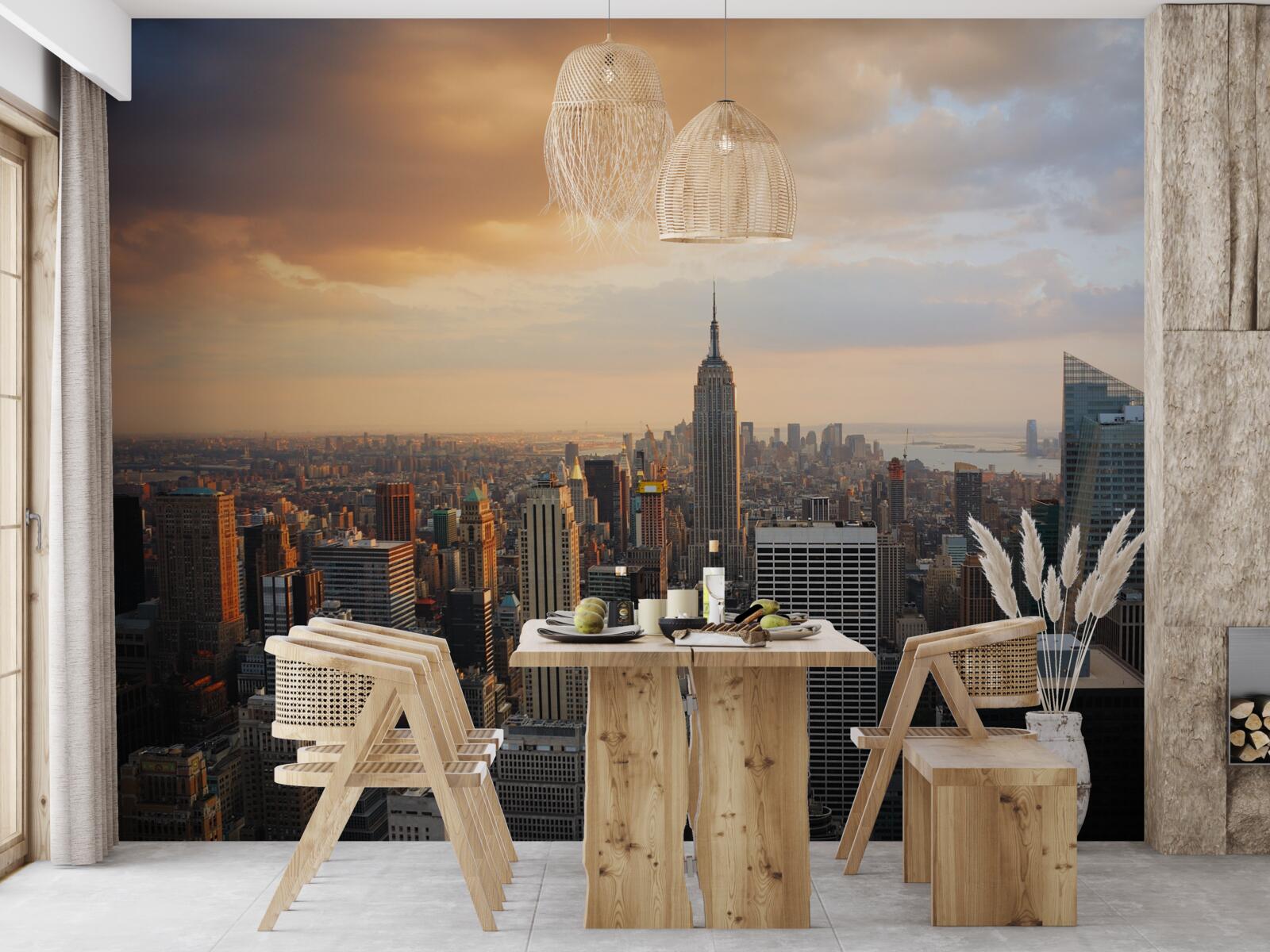 Fotobehang vogelvlucht van new york