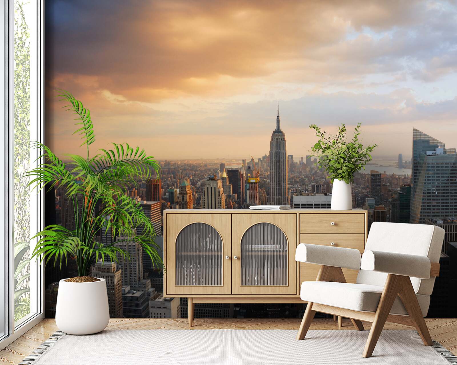 Fotobehang vogelvlucht van new york