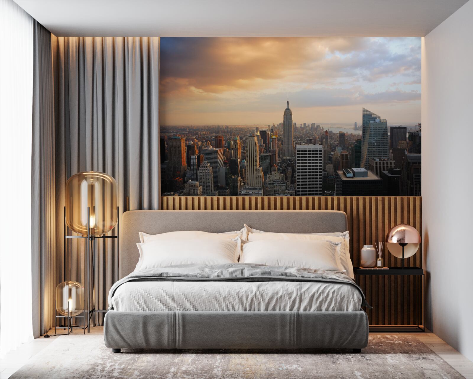 Fotobehang vogelvlucht van new york