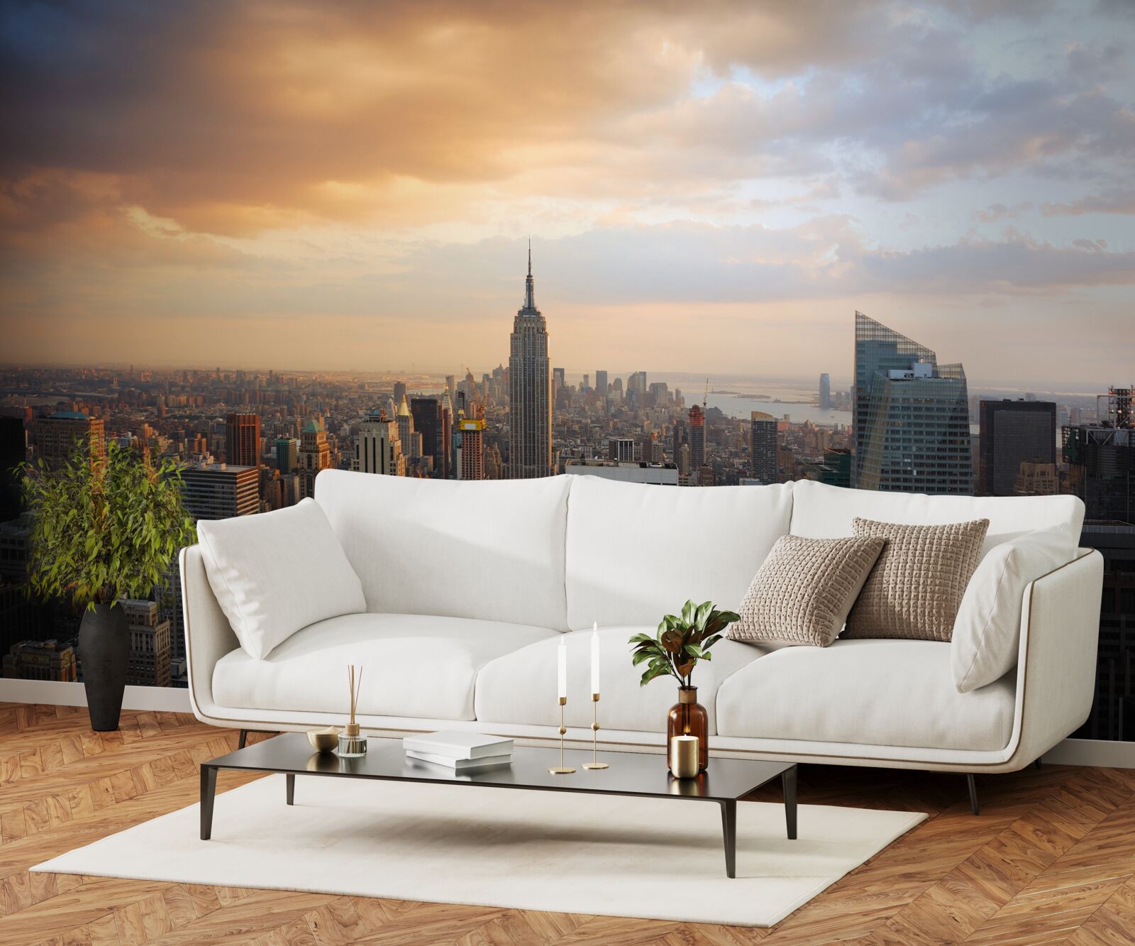 Fotobehang vogelvlucht van new york