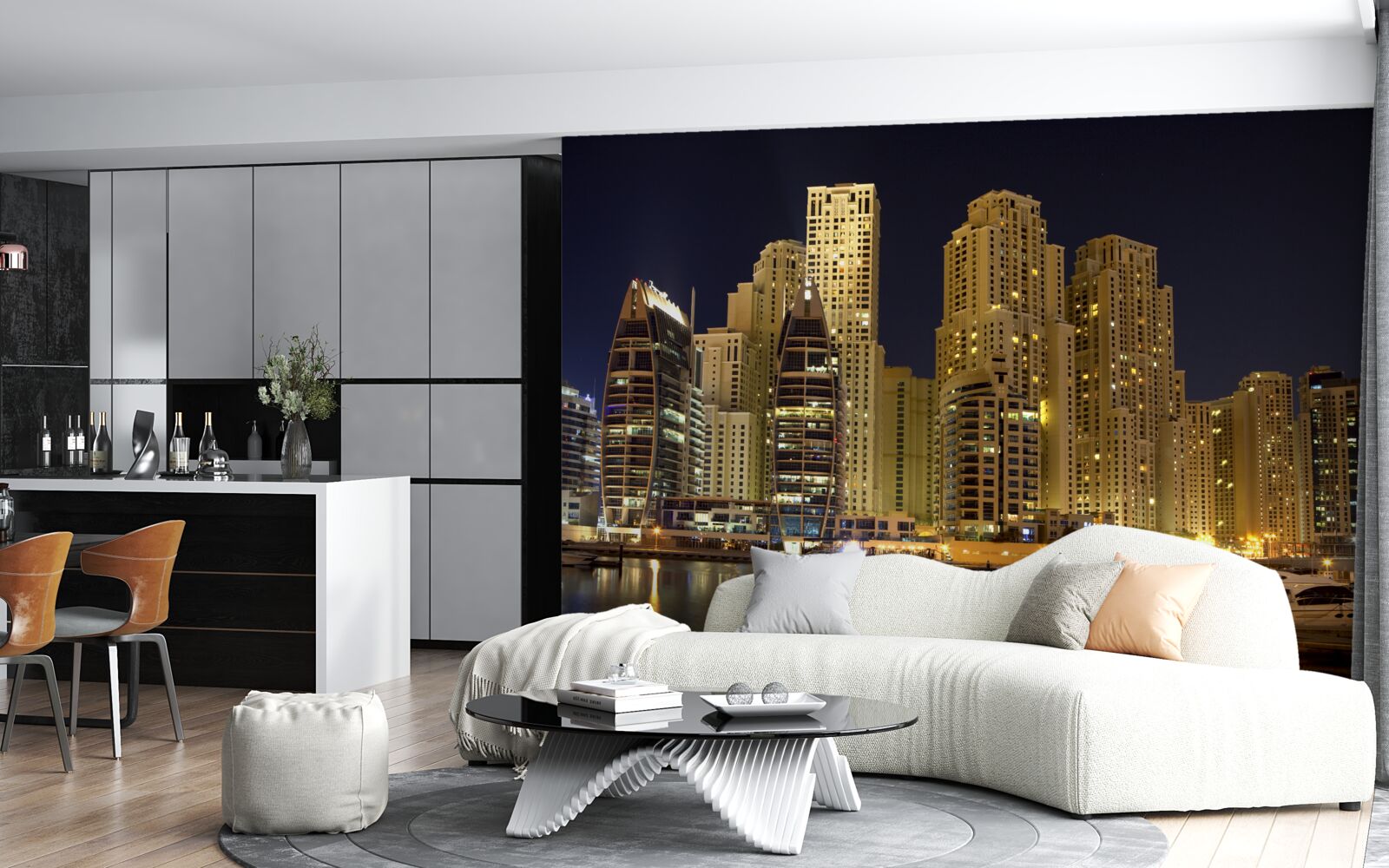 Fotobehang abu zabi onder dekking van de duisternis