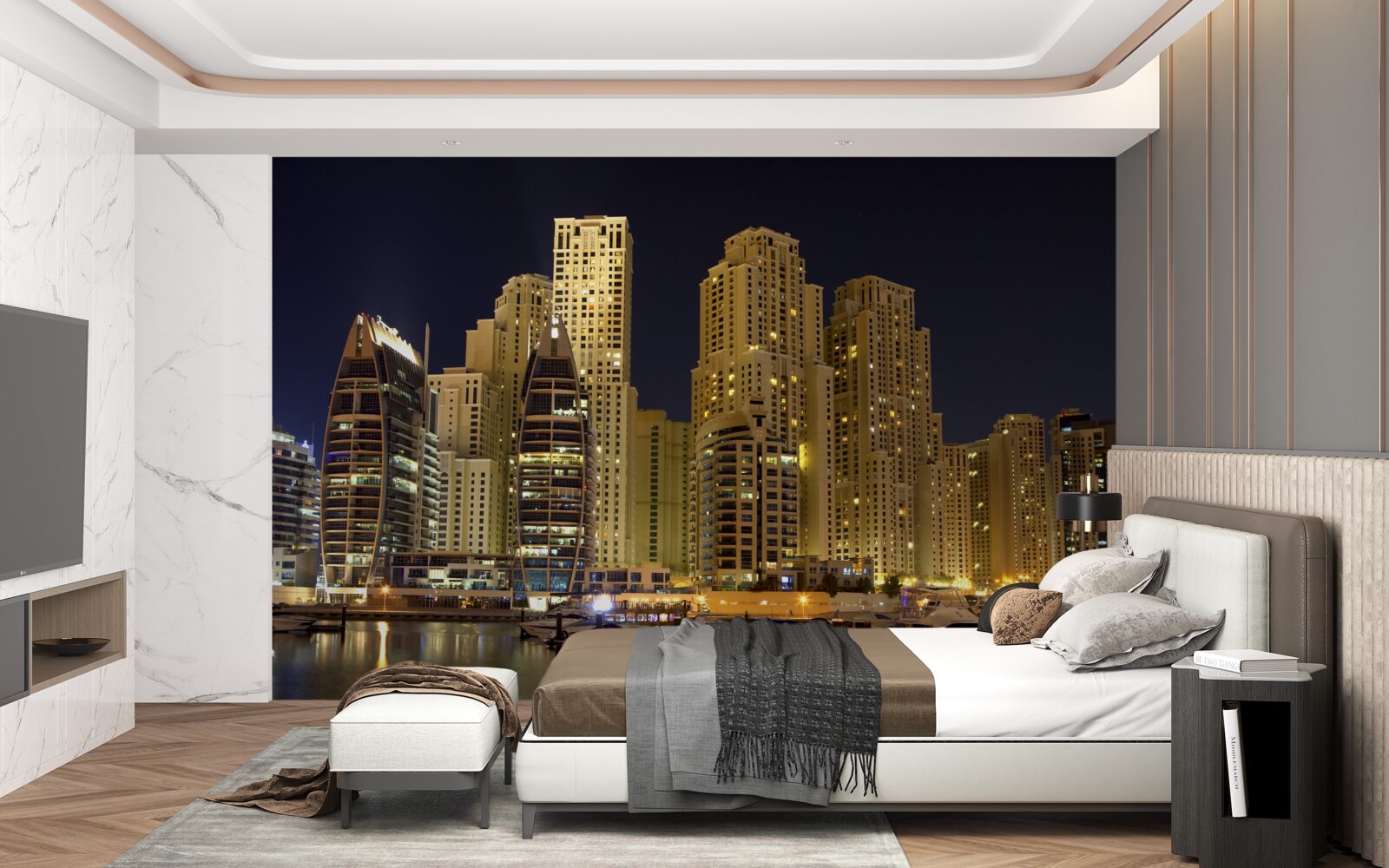 Fotobehang abu zabi onder dekking van de duisternis