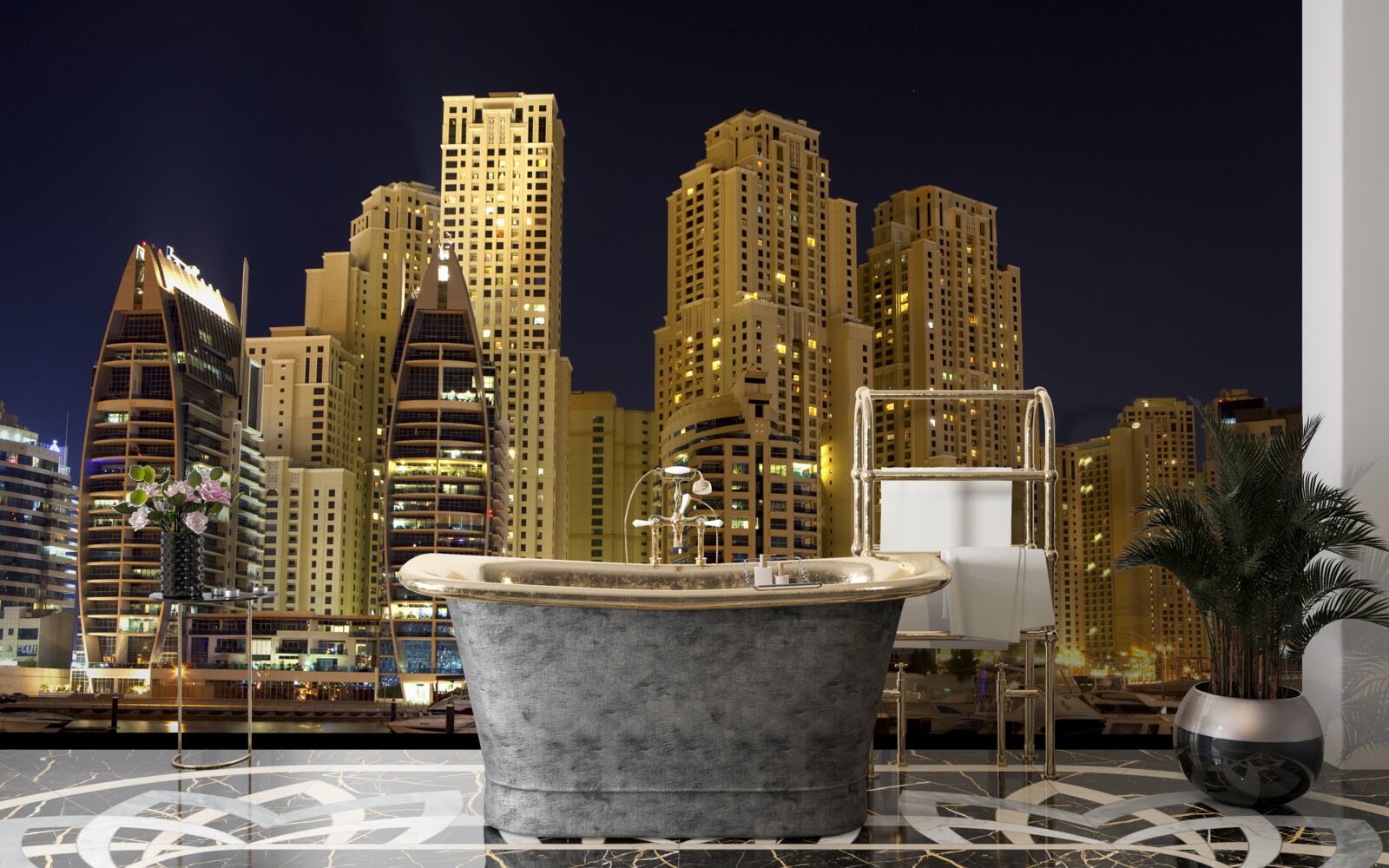 Fotobehang abu zabi onder dekking van de duisternis