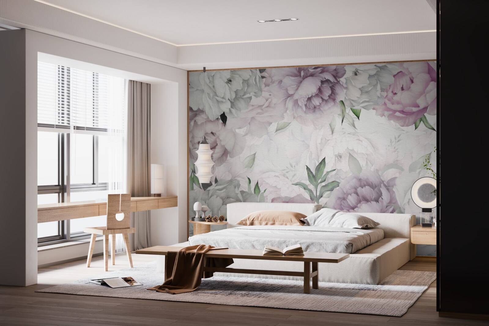 Fotobehang elegante bloemknoppen