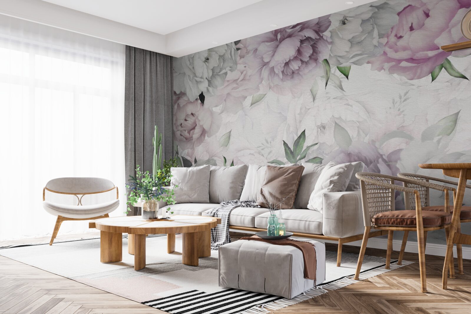 Fotobehang elegante bloemknoppen