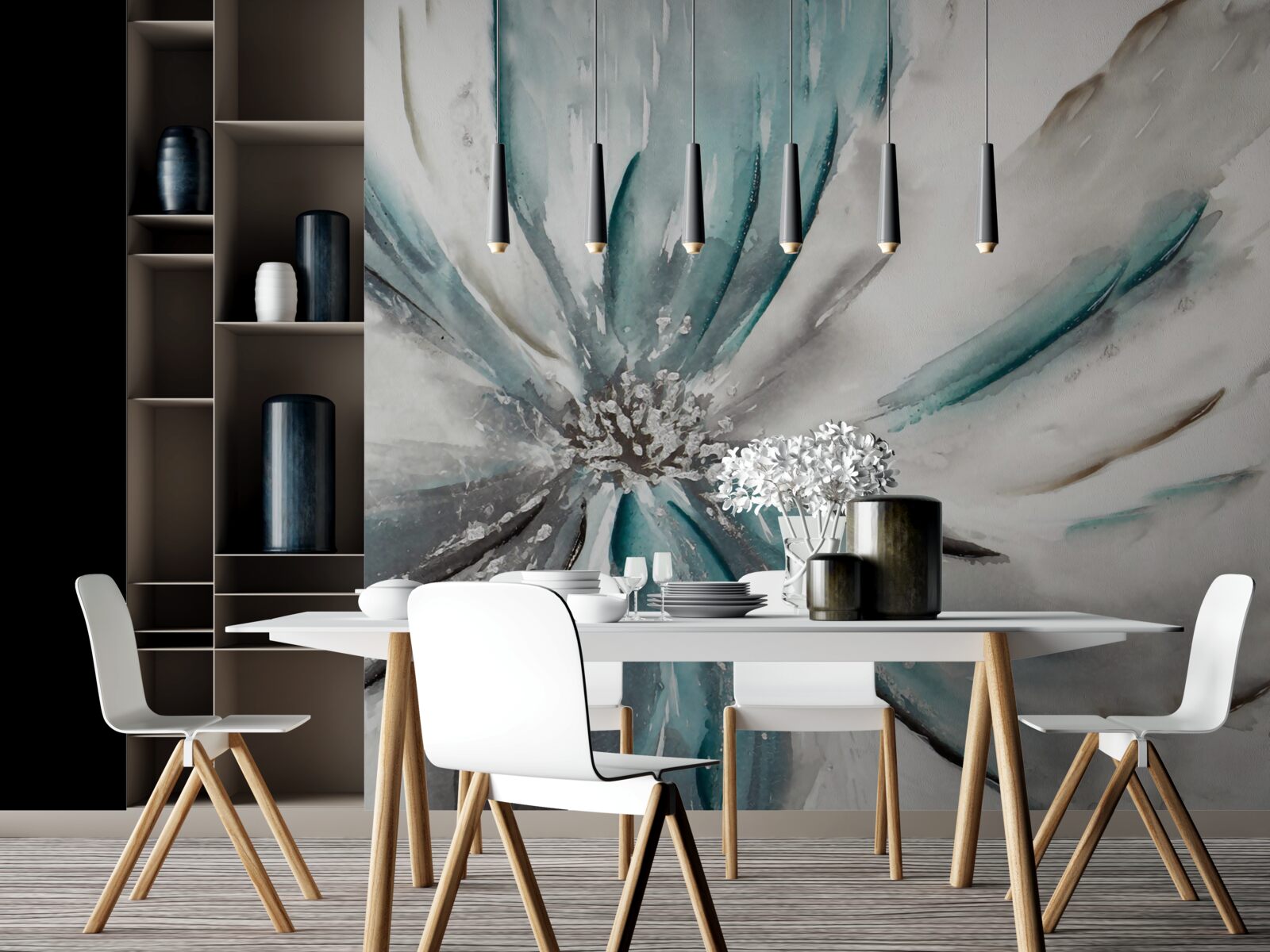 Fotobehang ongewone abstracte bloem