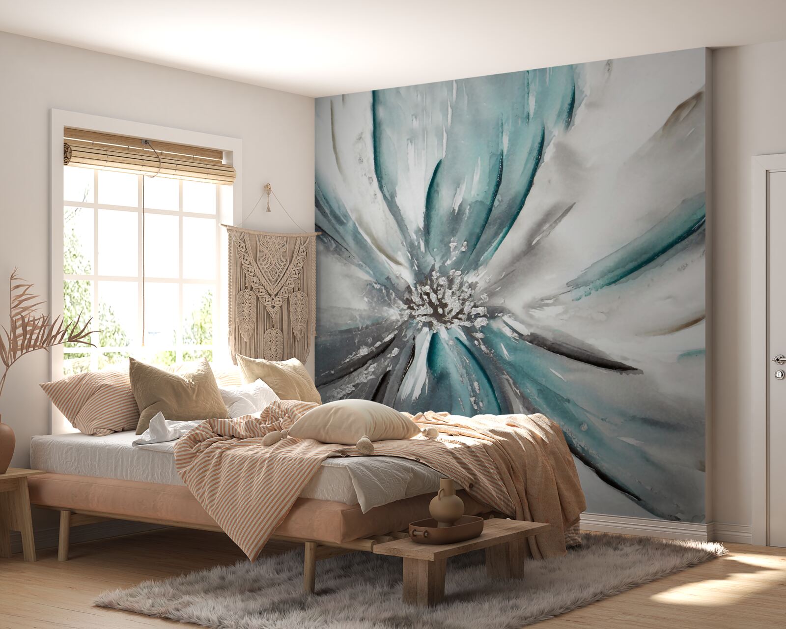 Fotobehang ongewone abstracte bloem