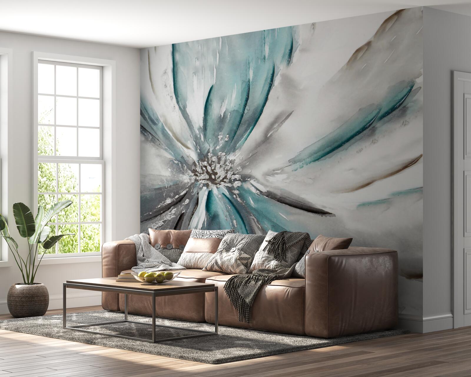 Fotobehang ongewone abstracte bloem