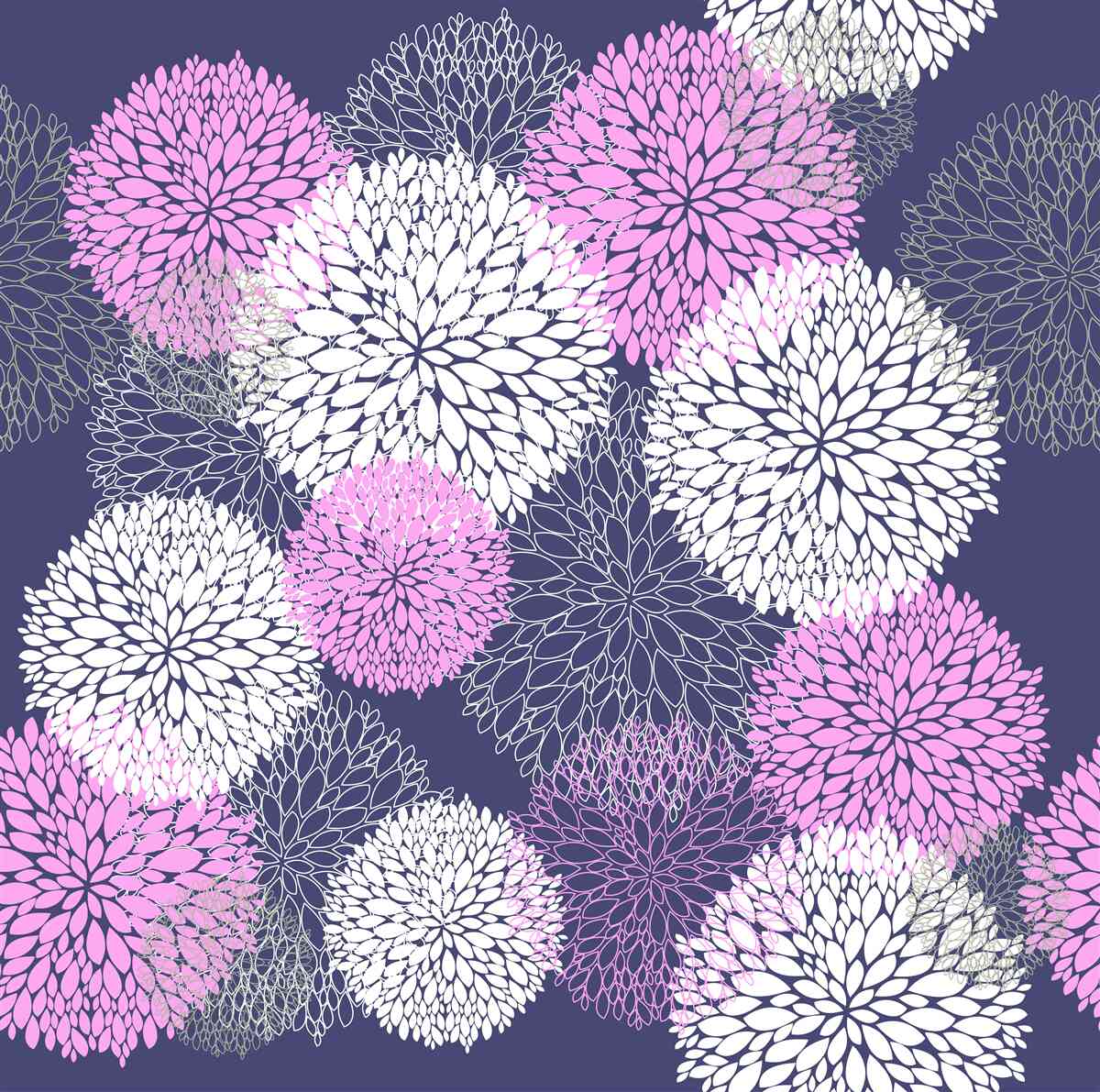 Fotobehang roze en witte anemonen