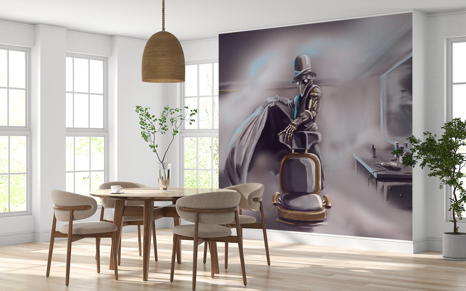 Fotobehang een stylist in het tijdperk van de vloek