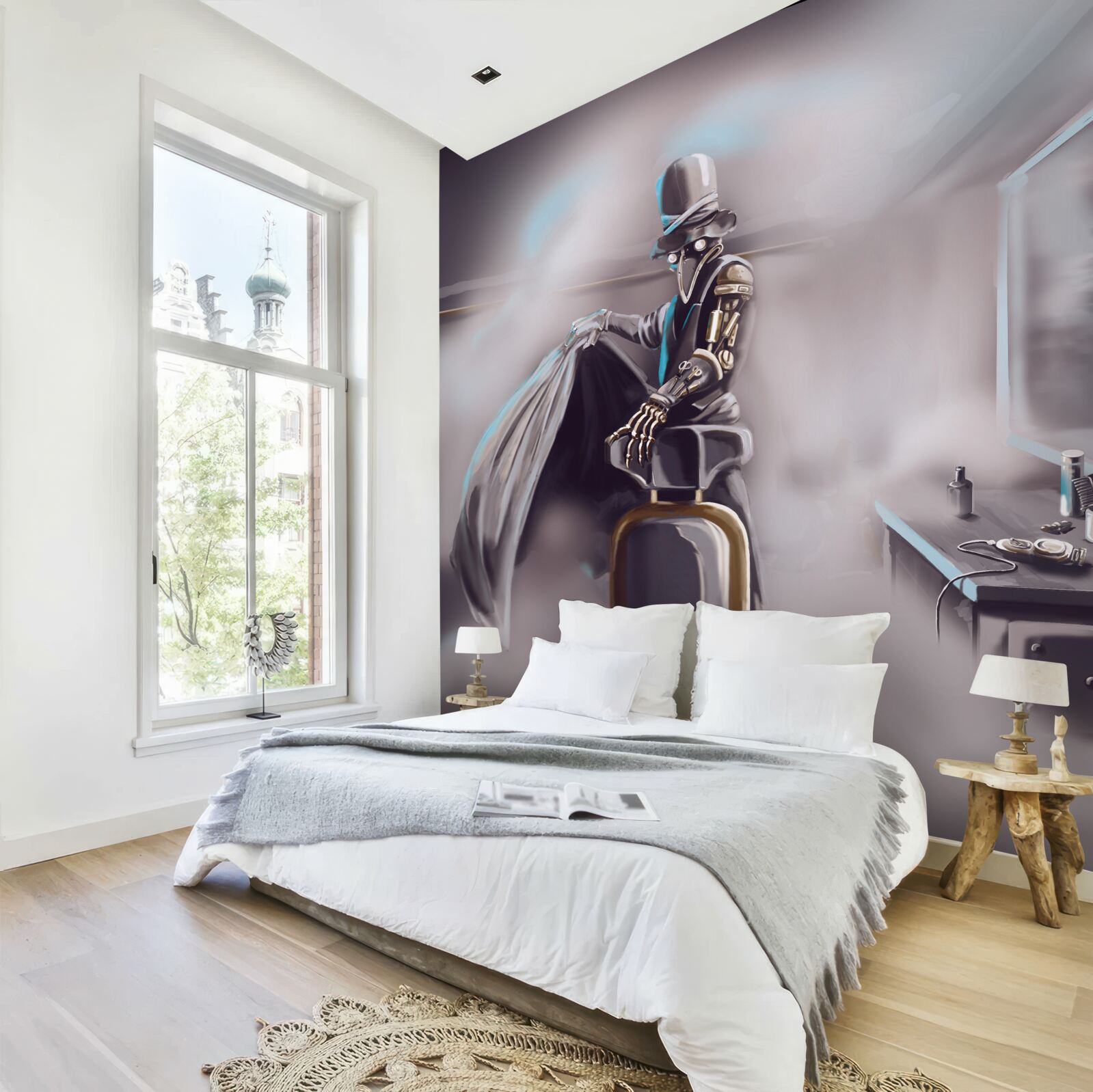 Fotobehang een stylist in het tijdperk van de vloek