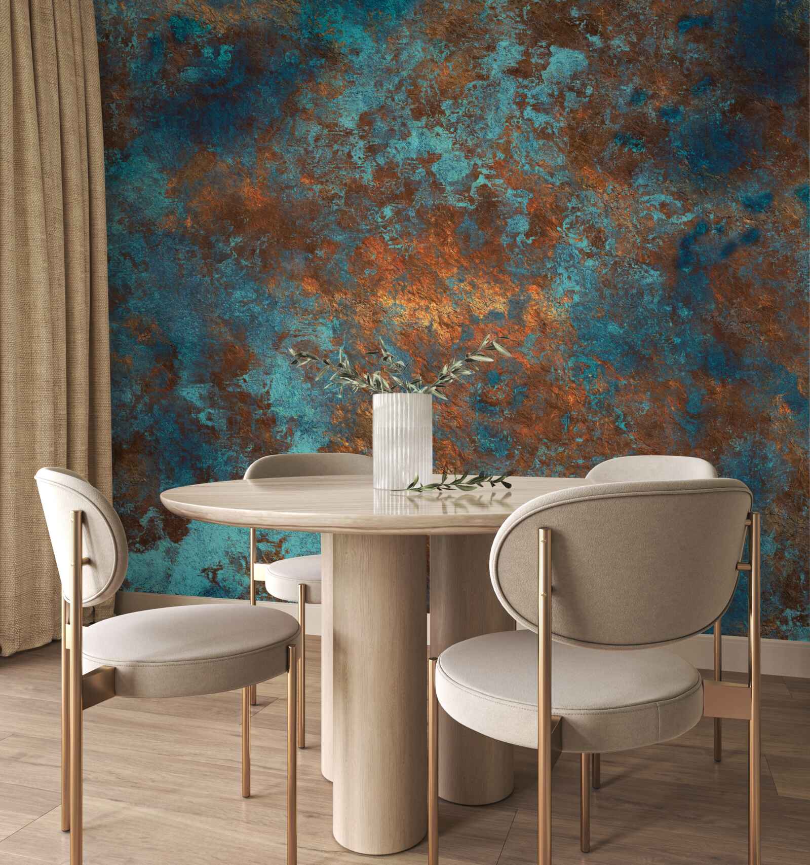 Fotobehang antiek brons