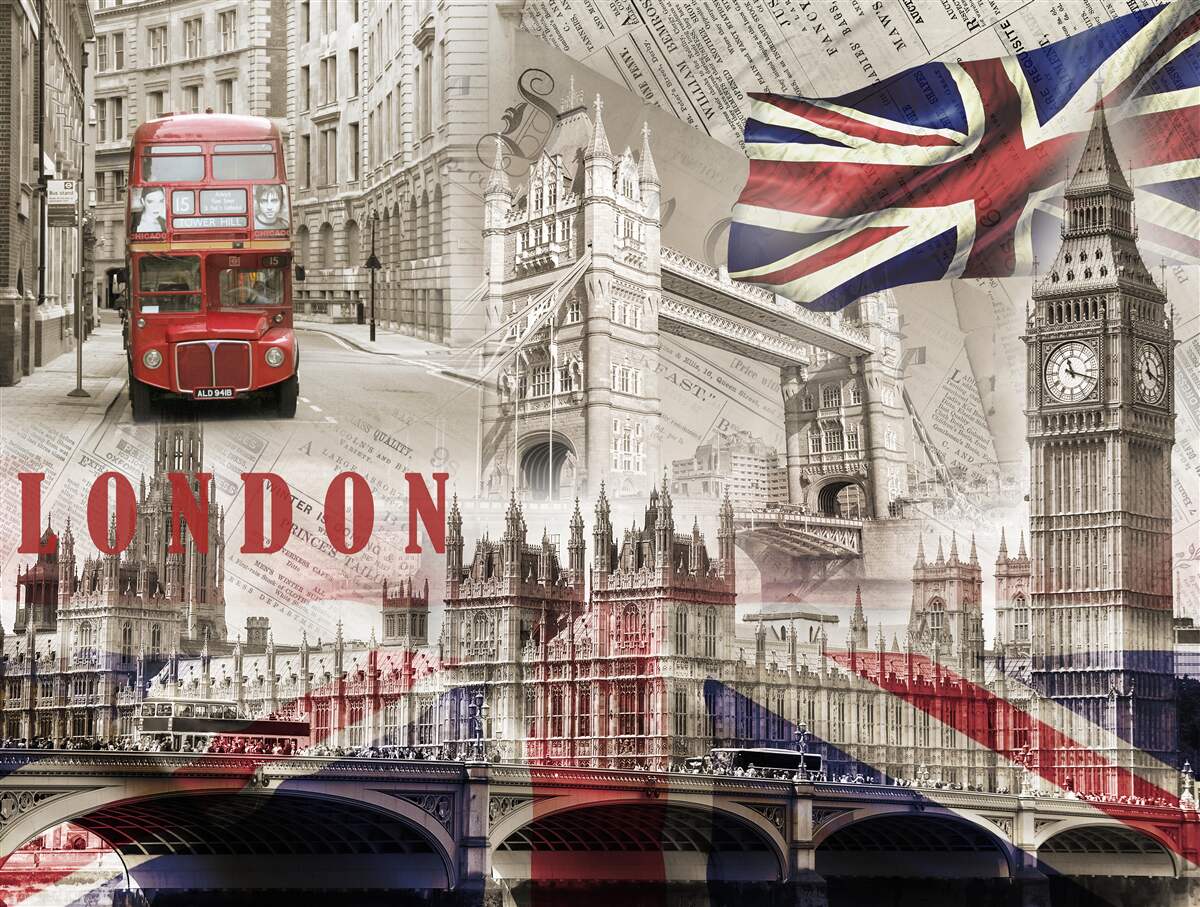 Fotobehang belangrijkste symbolen van Londen