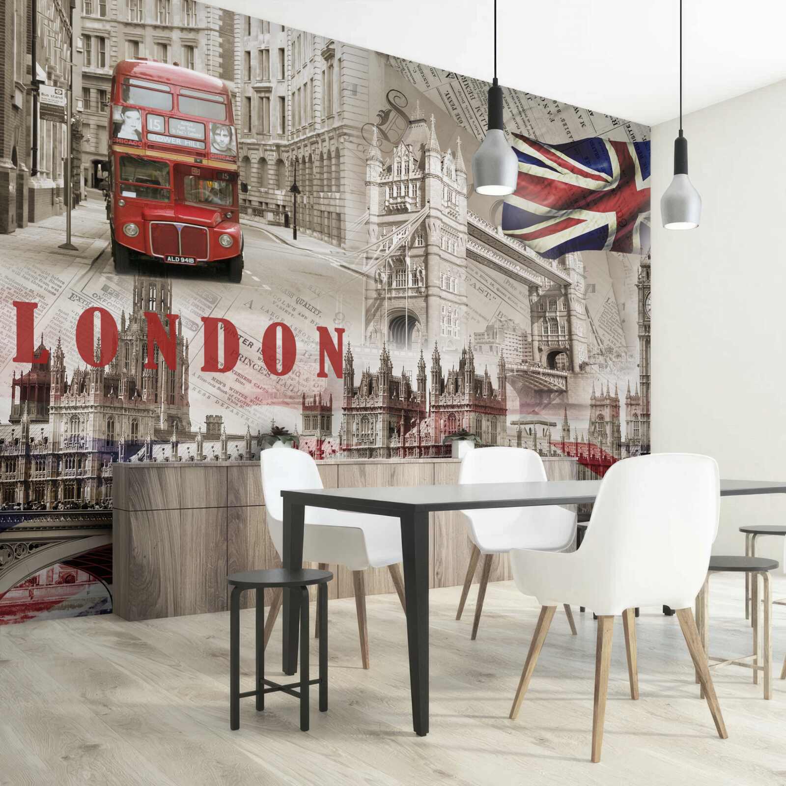 Fotobehang belangrijkste symbolen van Londen