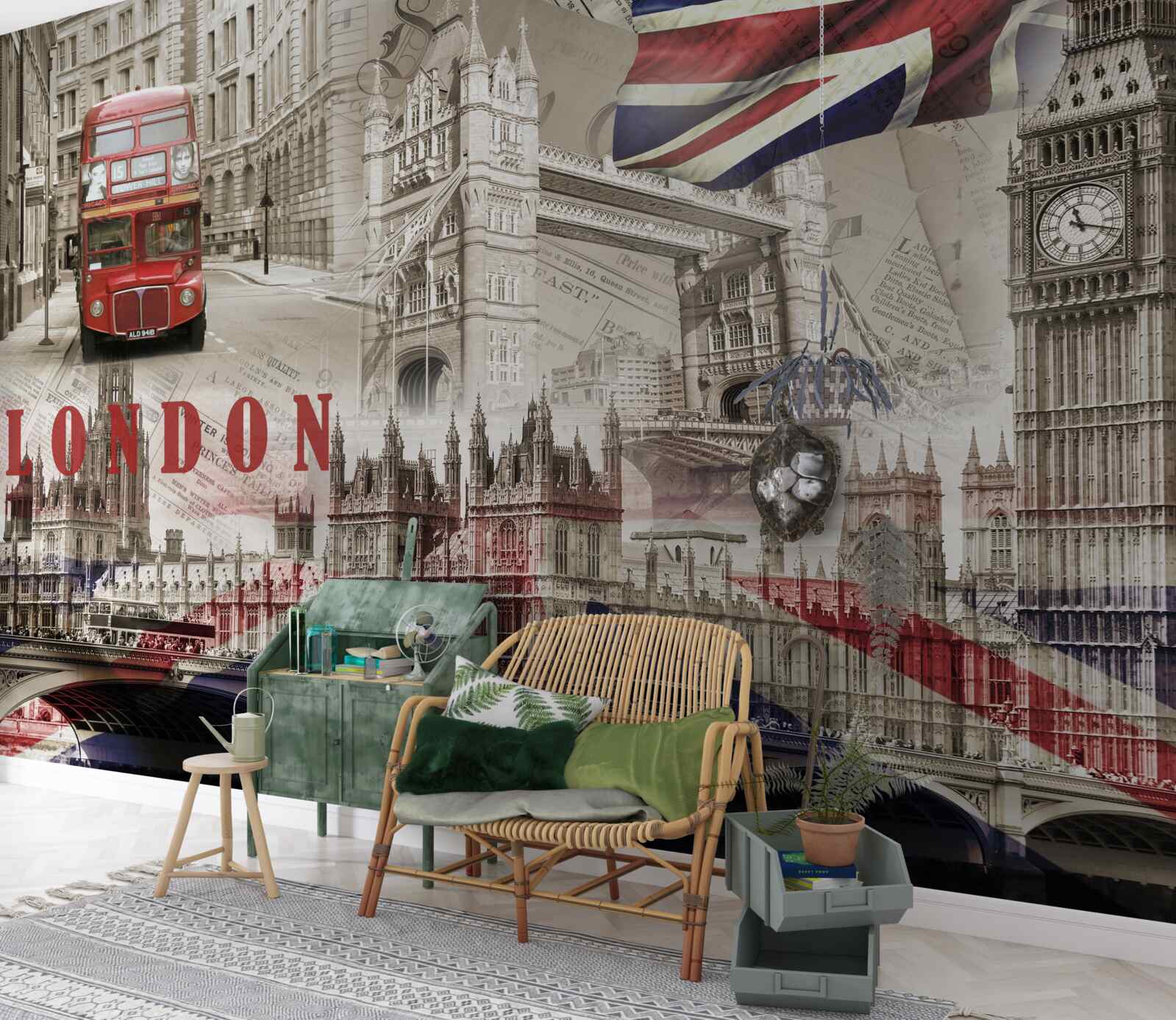 Fotobehang belangrijkste symbolen van Londen