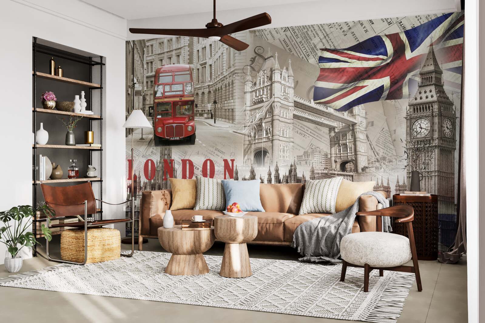 Fotobehang belangrijkste symbolen van Londen