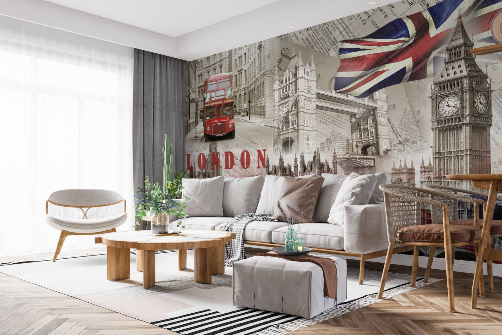 Fotobehang belangrijkste symbolen van Londen