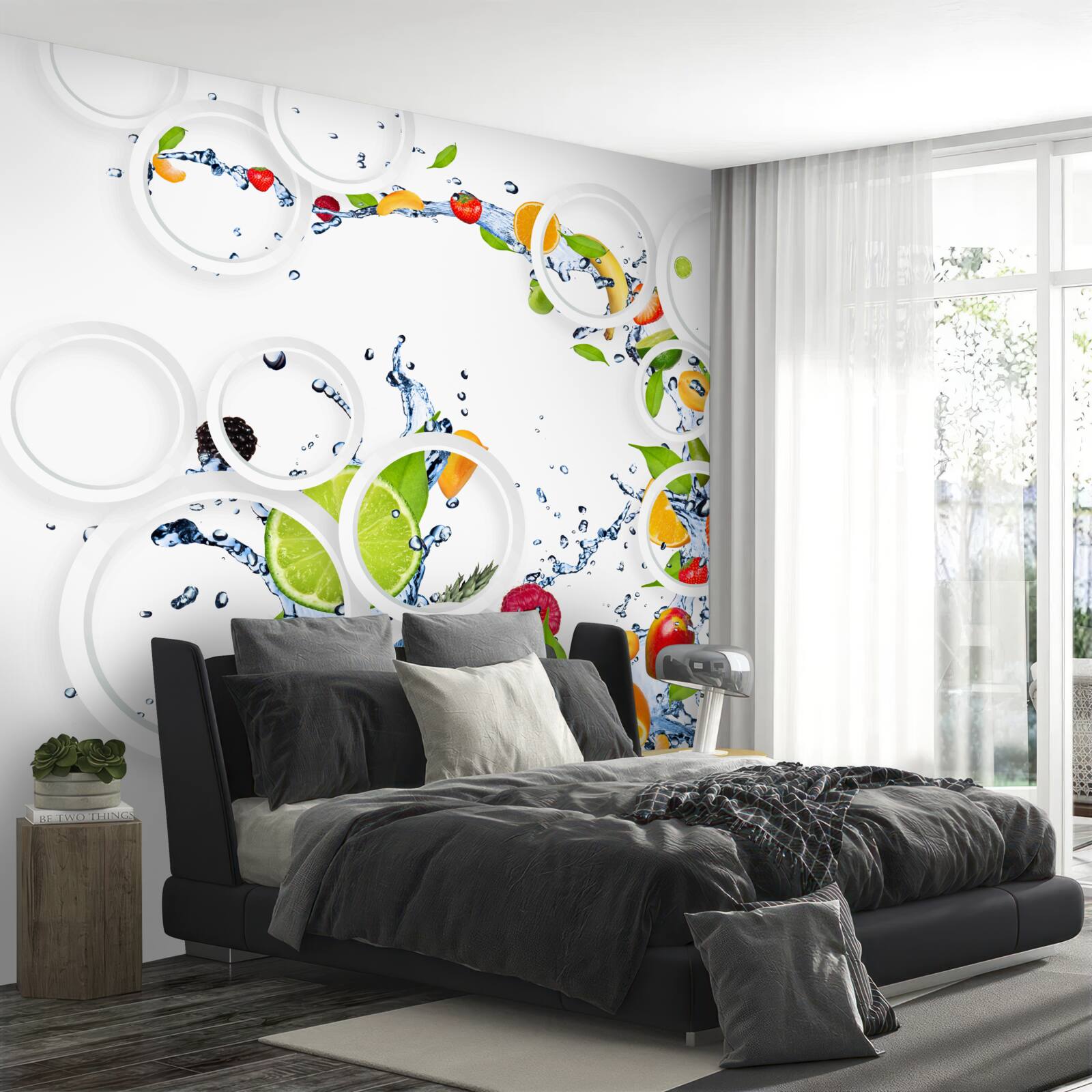 Fotobehang fruit en witte rondheid