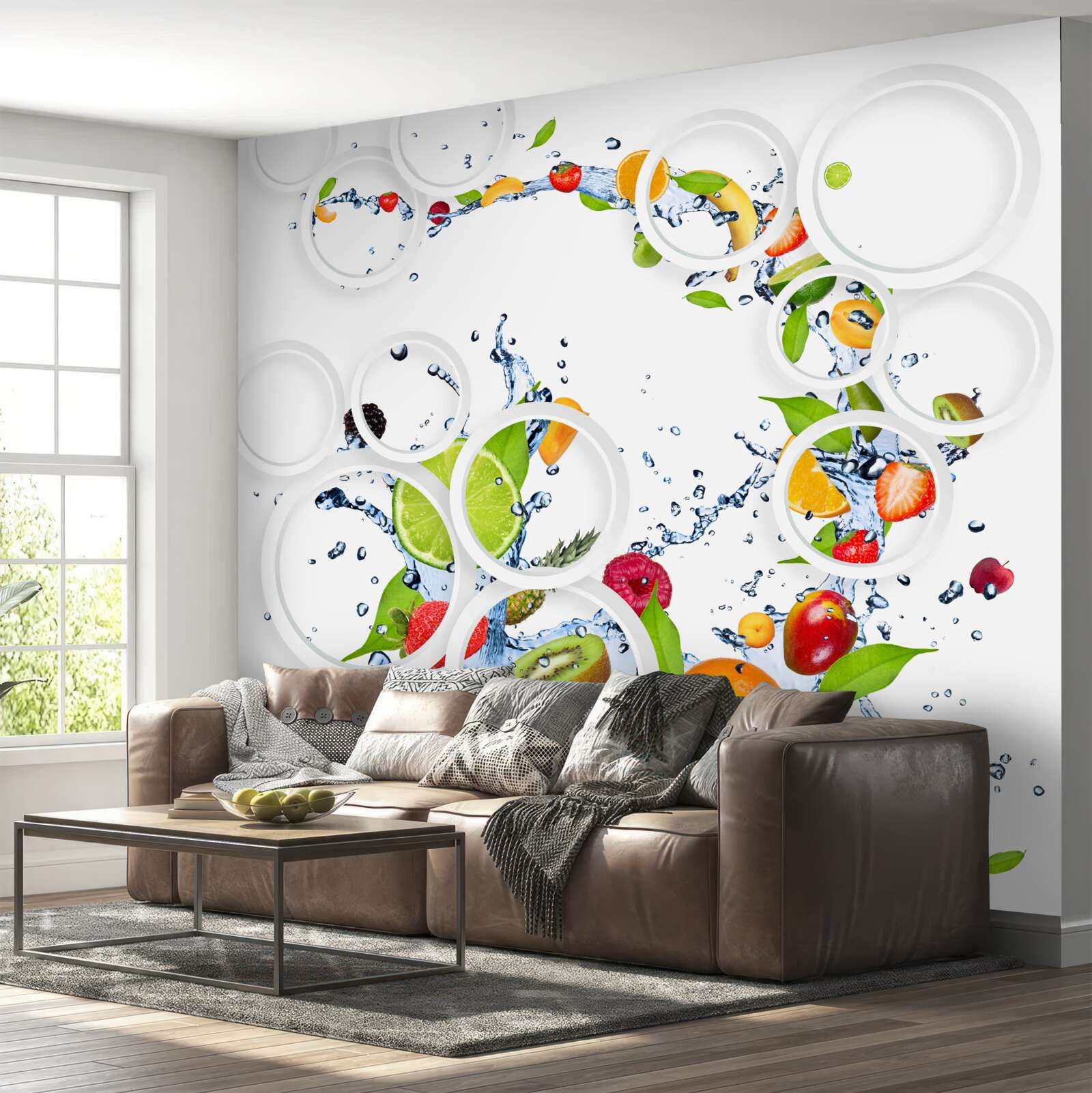 Fotobehang fruit en witte rondheid