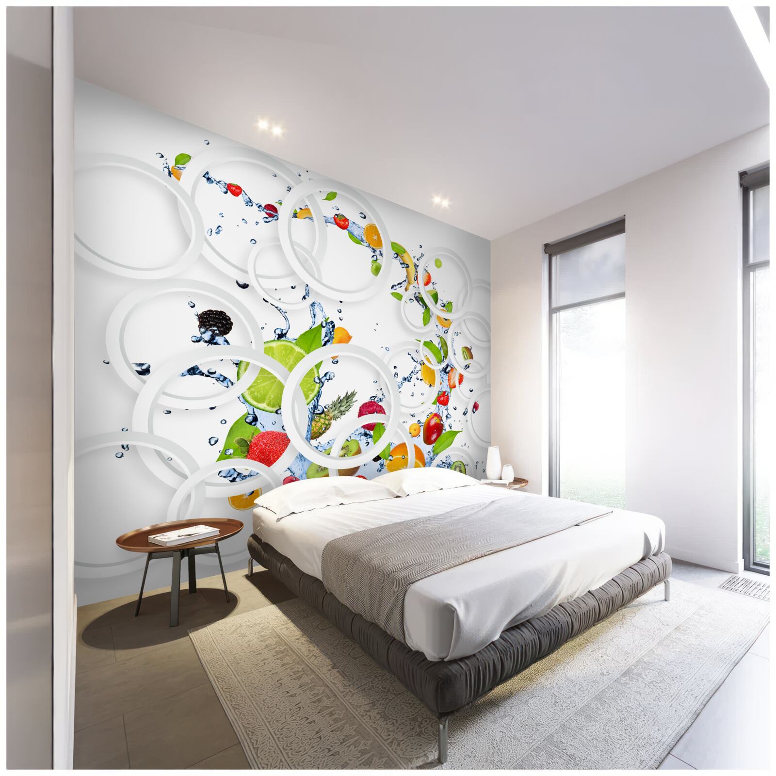 Fotobehang de vruchten en bessen verzadigd zijn met vocht