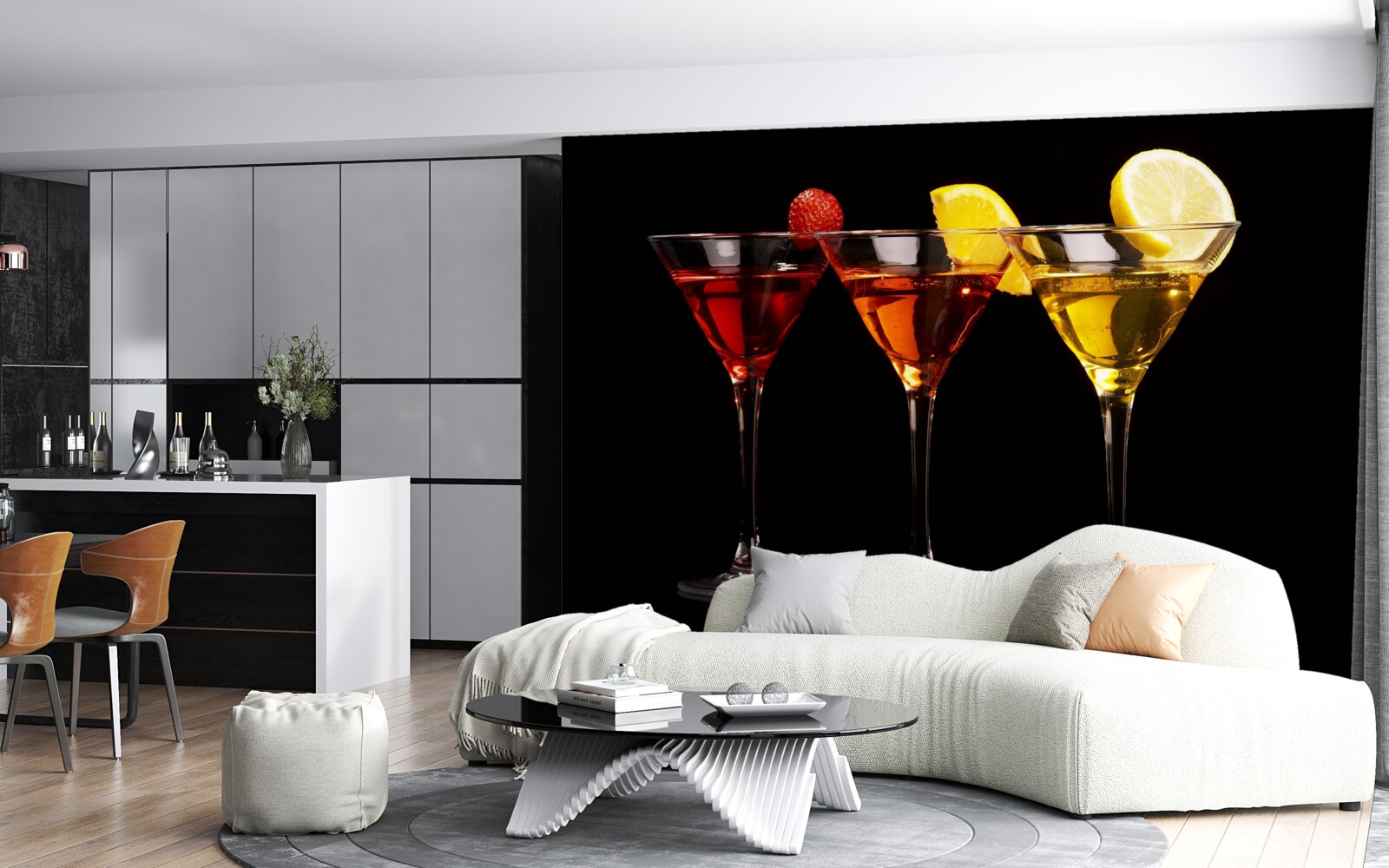 Fotobehang de esthetiek van de cocktail