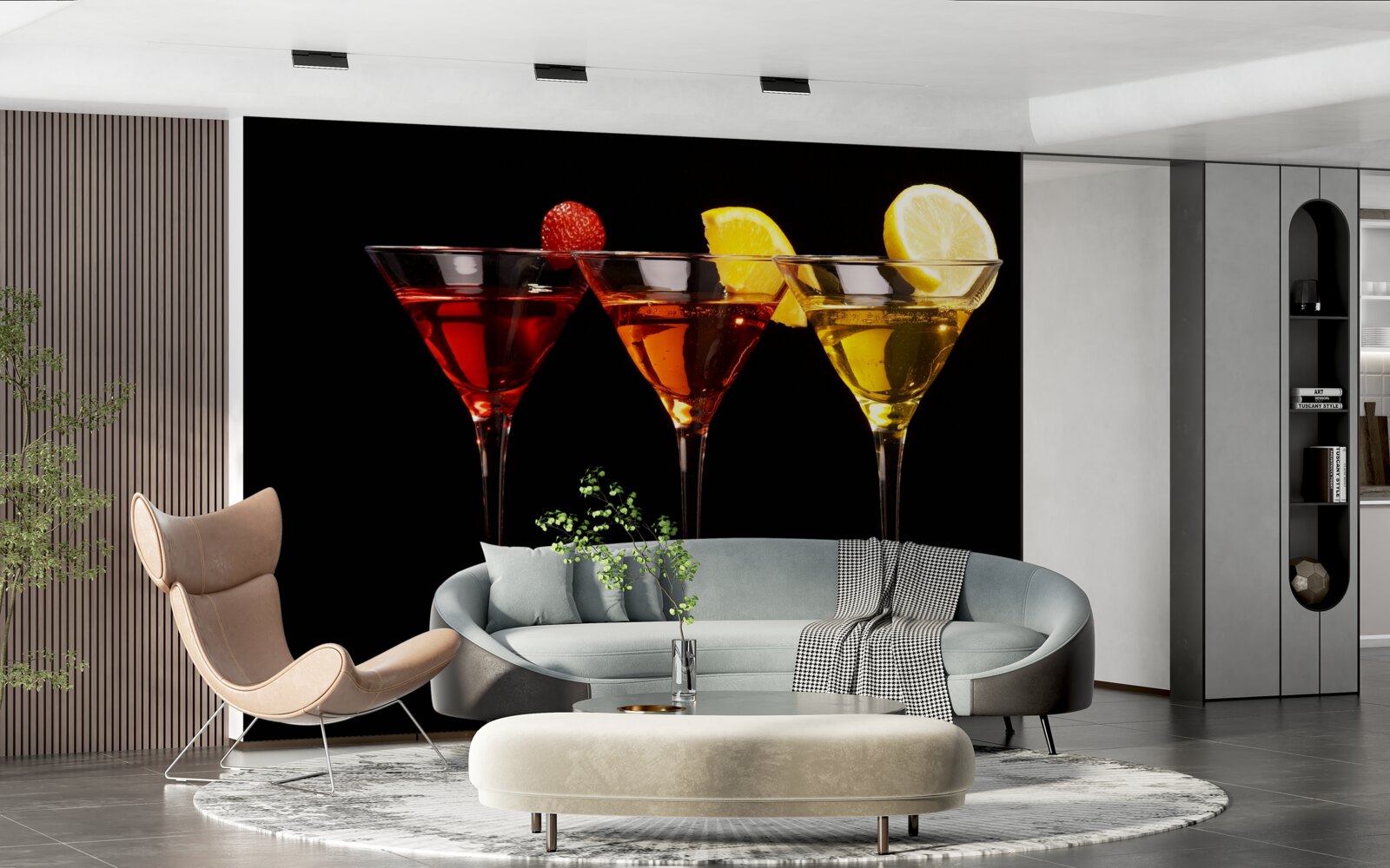 Fotobehang de esthetiek van de cocktail