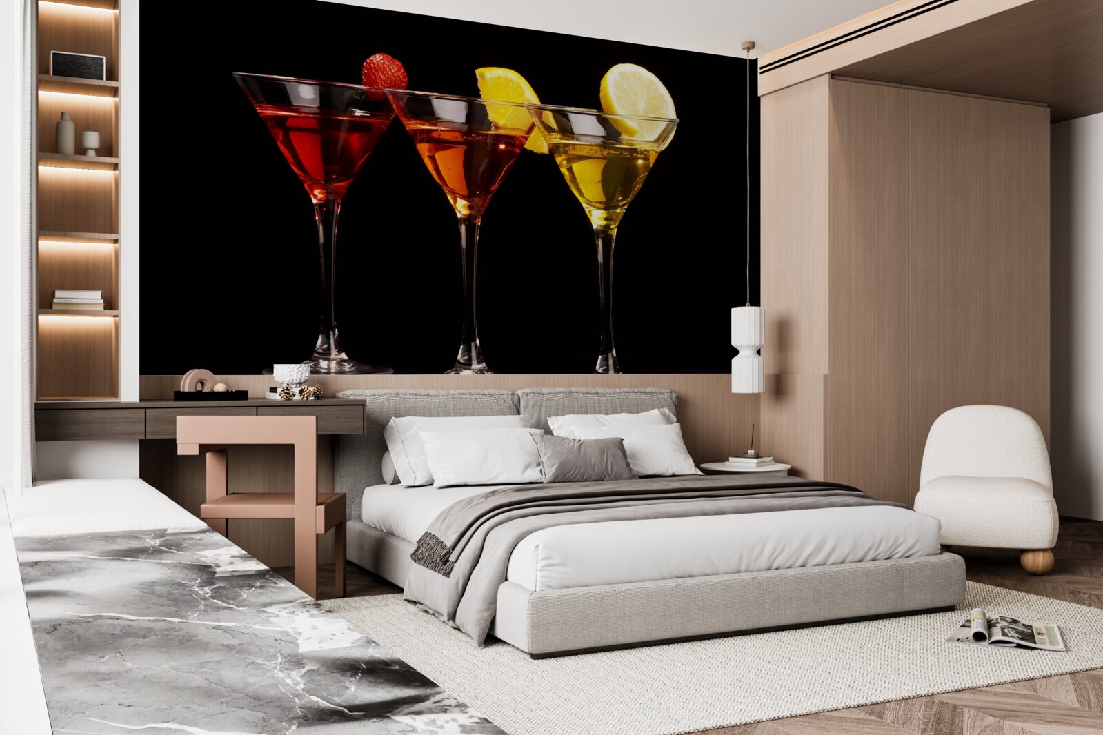 Fotobehang de esthetiek van de cocktail