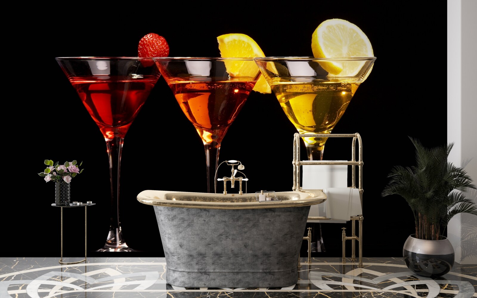 Fotobehang de esthetiek van de cocktail