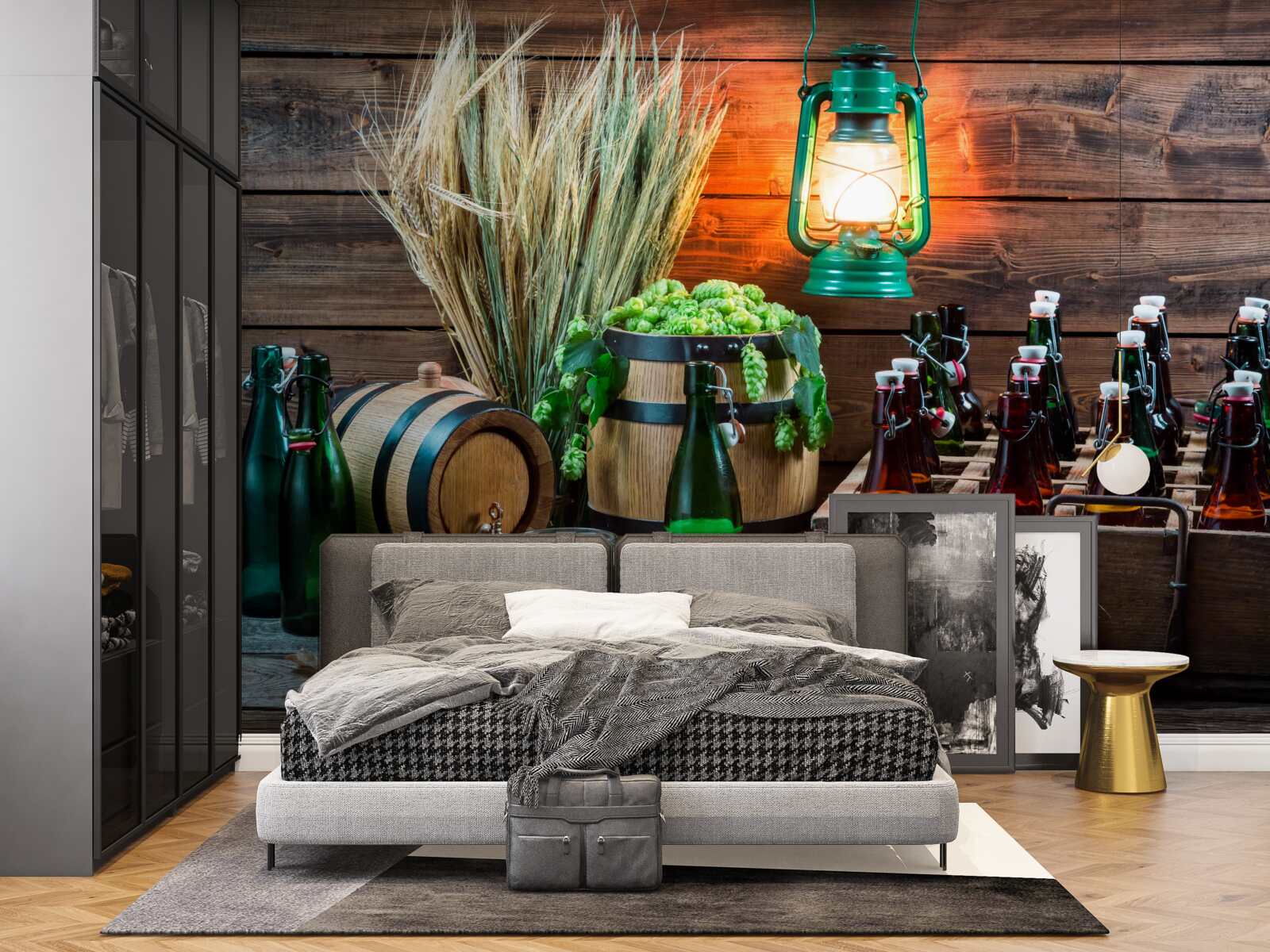 Fotobehang grondstoffen voor bierproductie