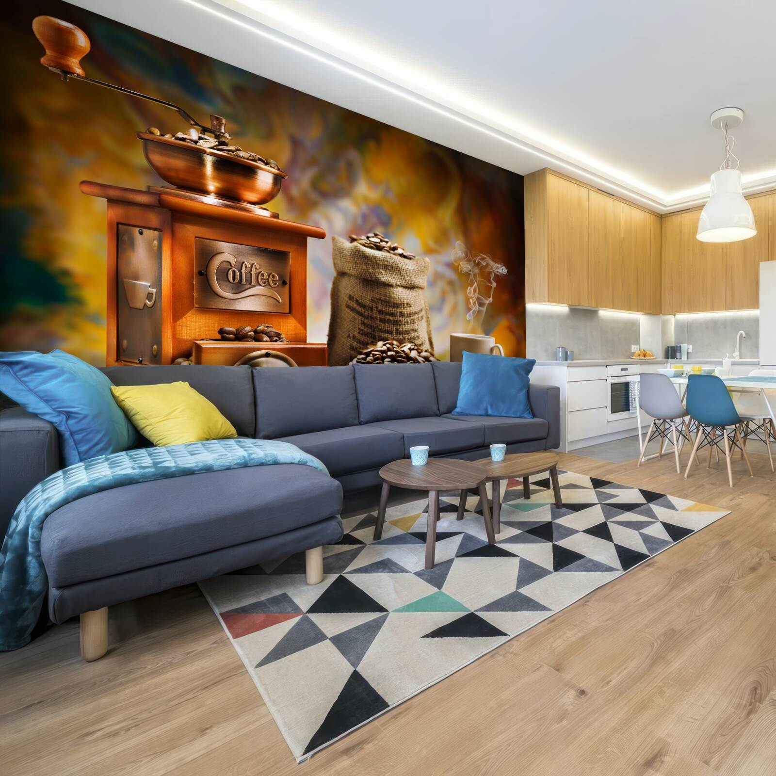 Fotobehang procedure voor de bereiding van koffiedranken