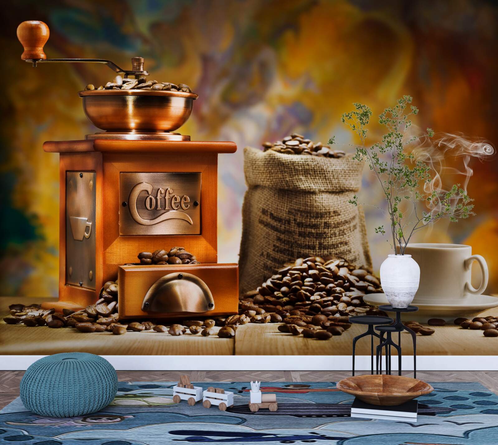 Fotobehang procedure voor de bereiding van koffiedranken