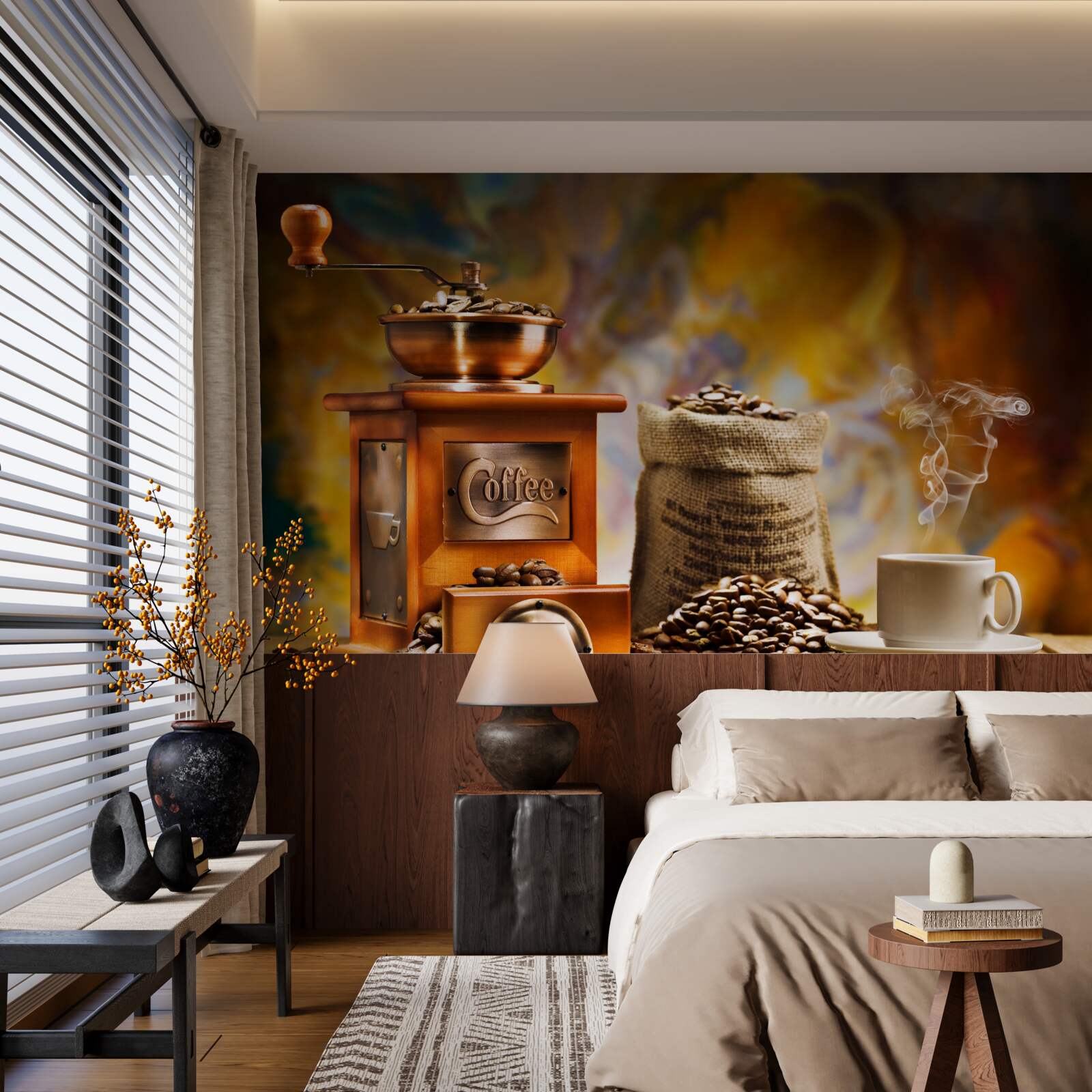 Fotobehang procedure voor de bereiding van koffiedranken