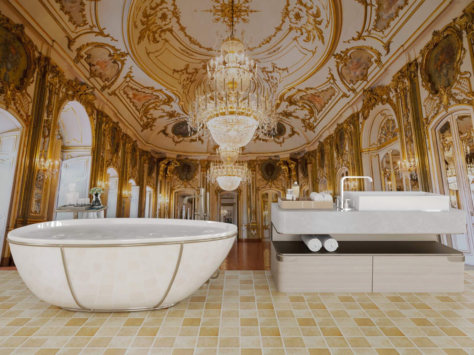 Fotobehang queluz paleis project