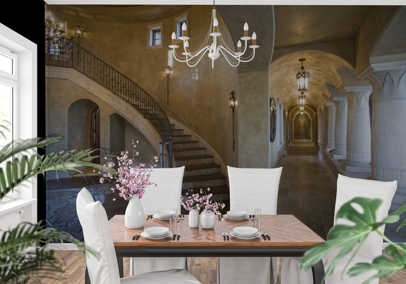 Fotobehang het gebruik van marmer in woonarchitectuur