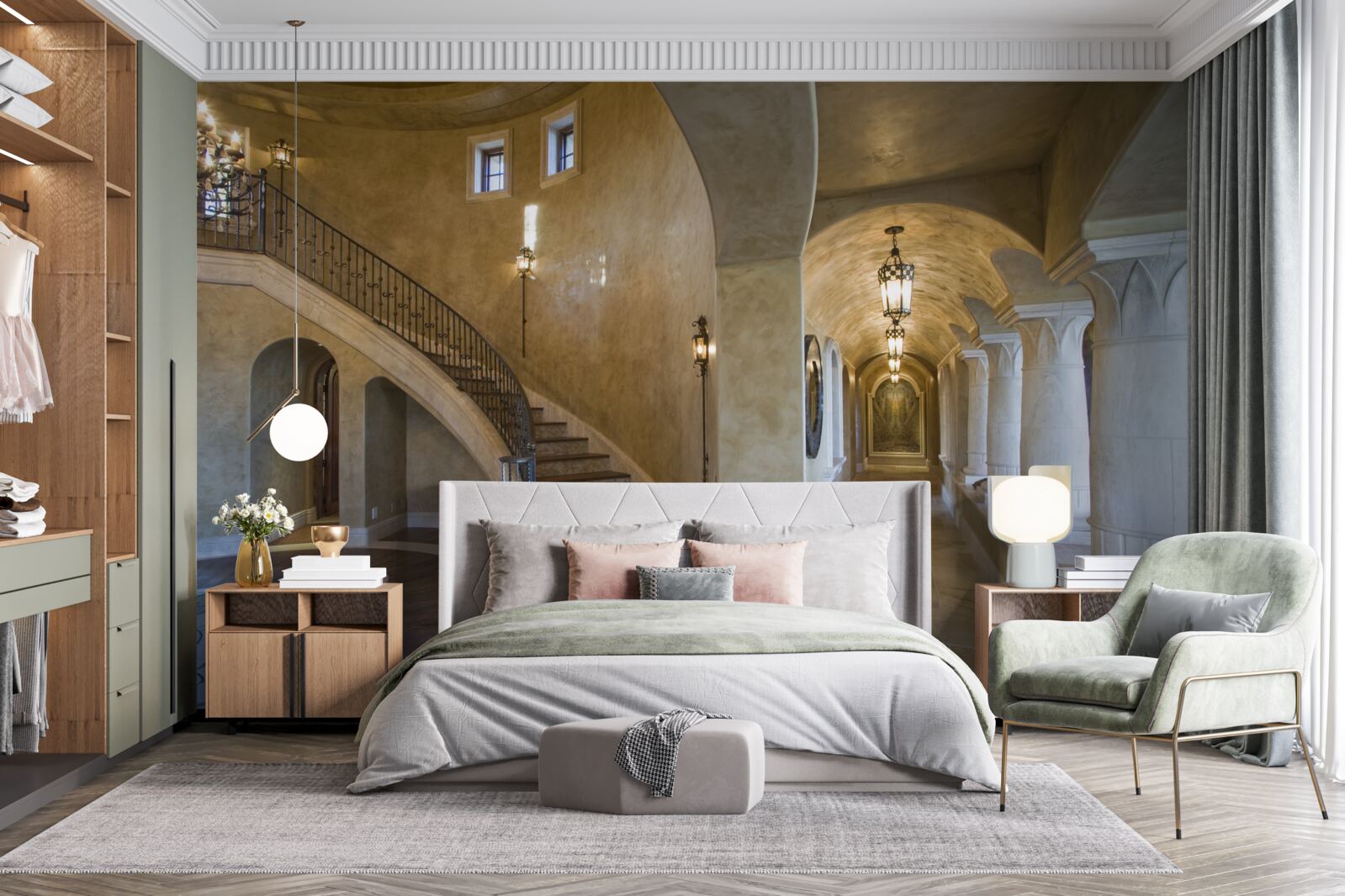 Fotobehang het gebruik van marmer in woonarchitectuur