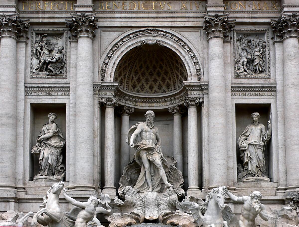 Fotobehang treves fontein beelden