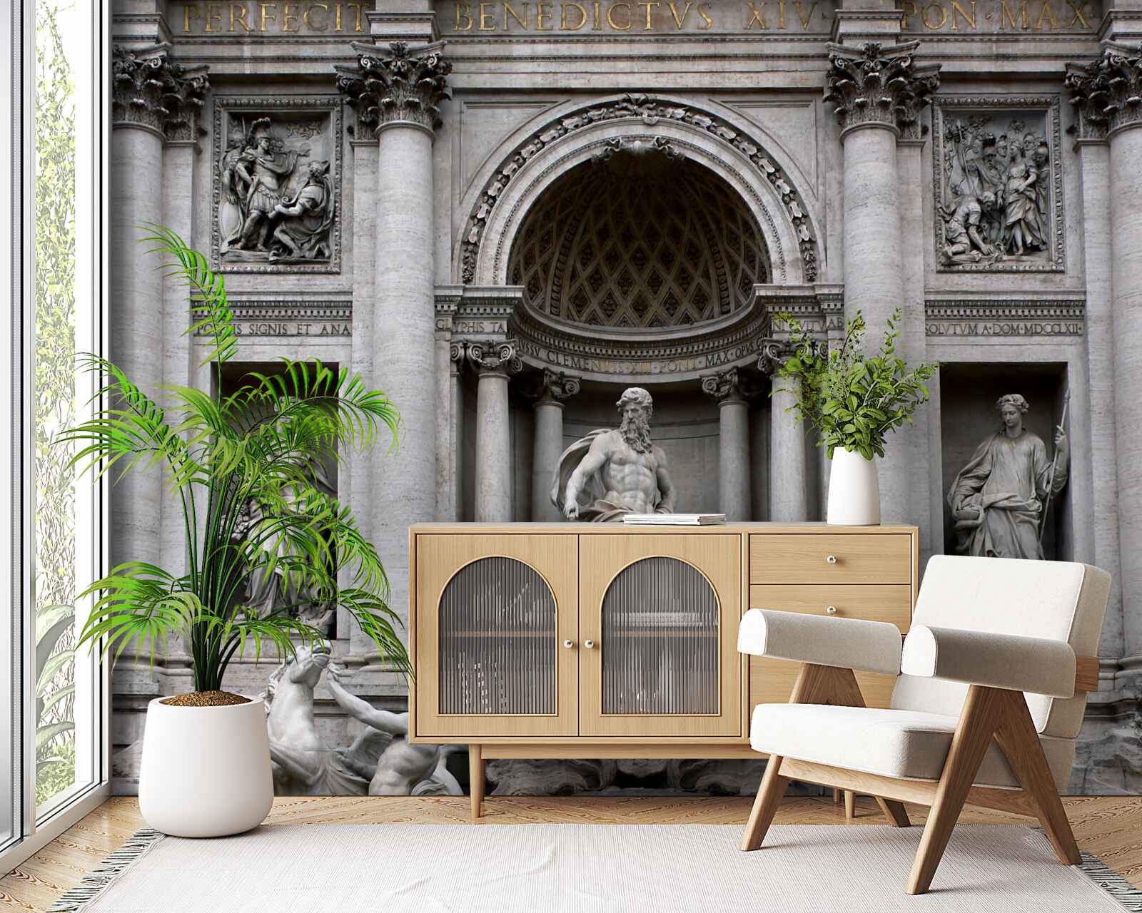 Fotobehang treves fontein beelden